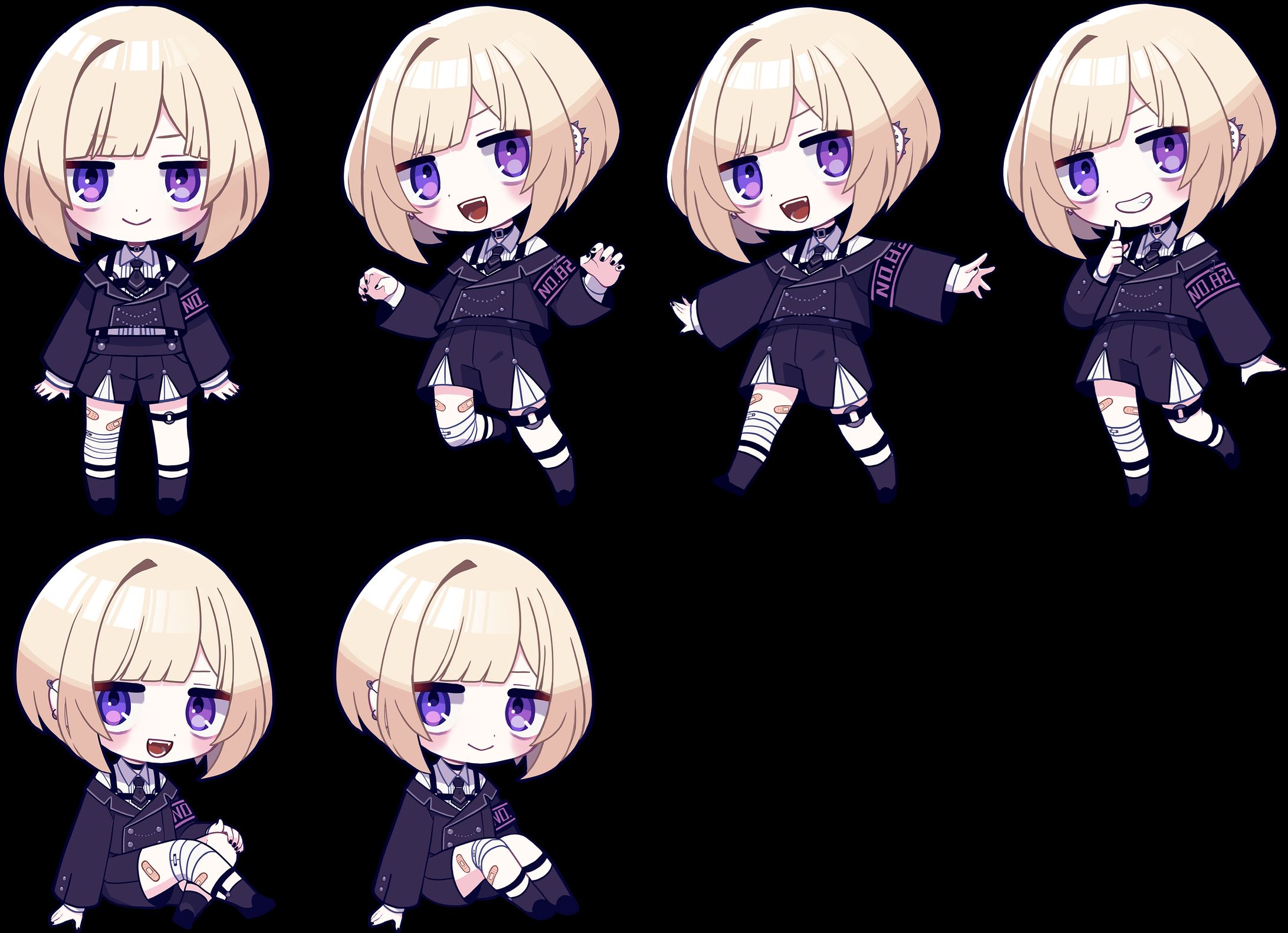 万咲様デフォルメキャラクターイラスト-1