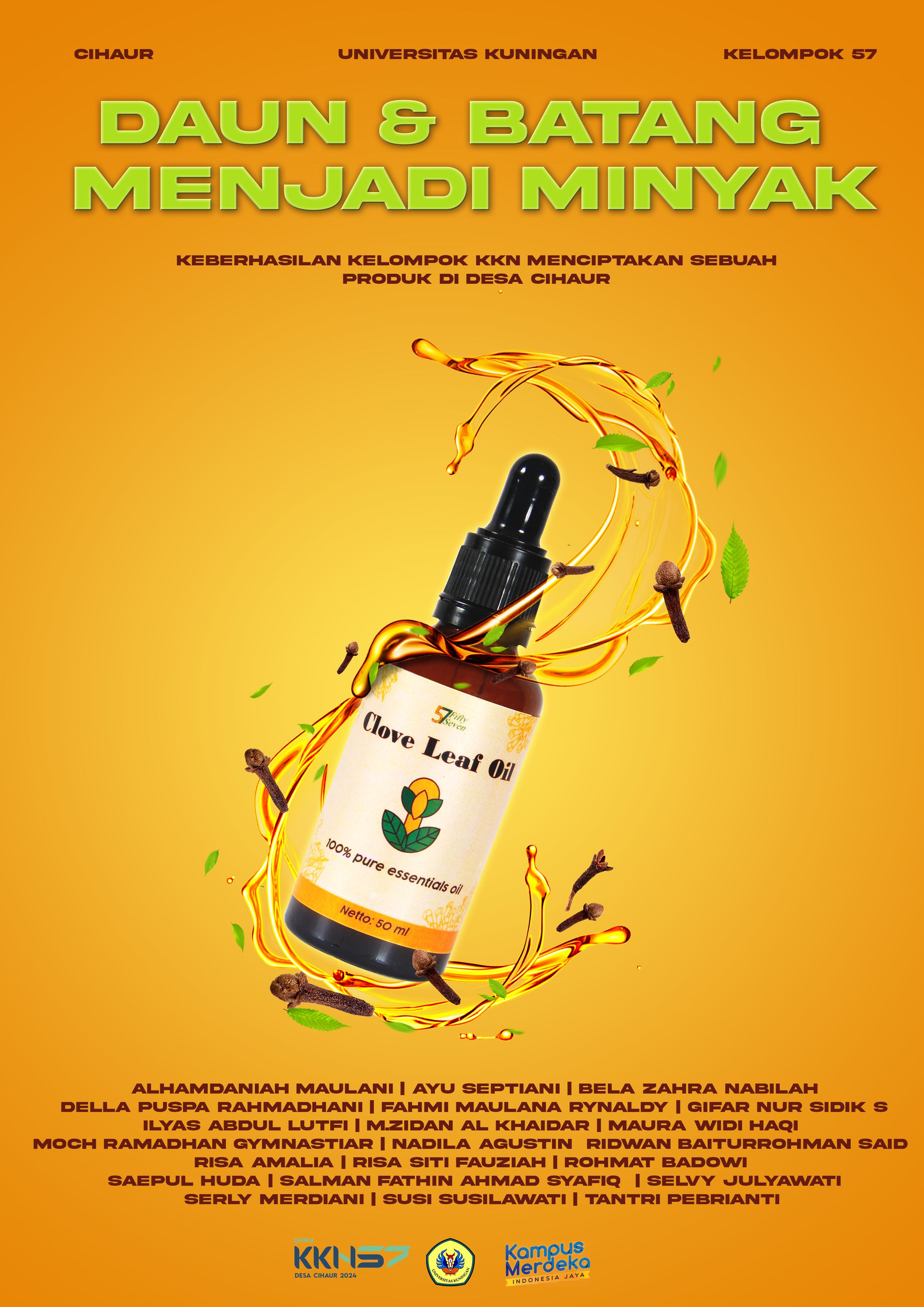 Poster Minyak Cengkeh KKN Kelompok 57 Desa Cihaur -1