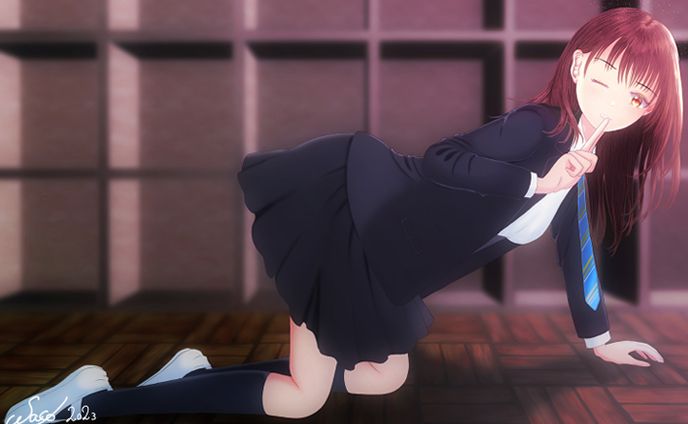 四つん這いの女の子