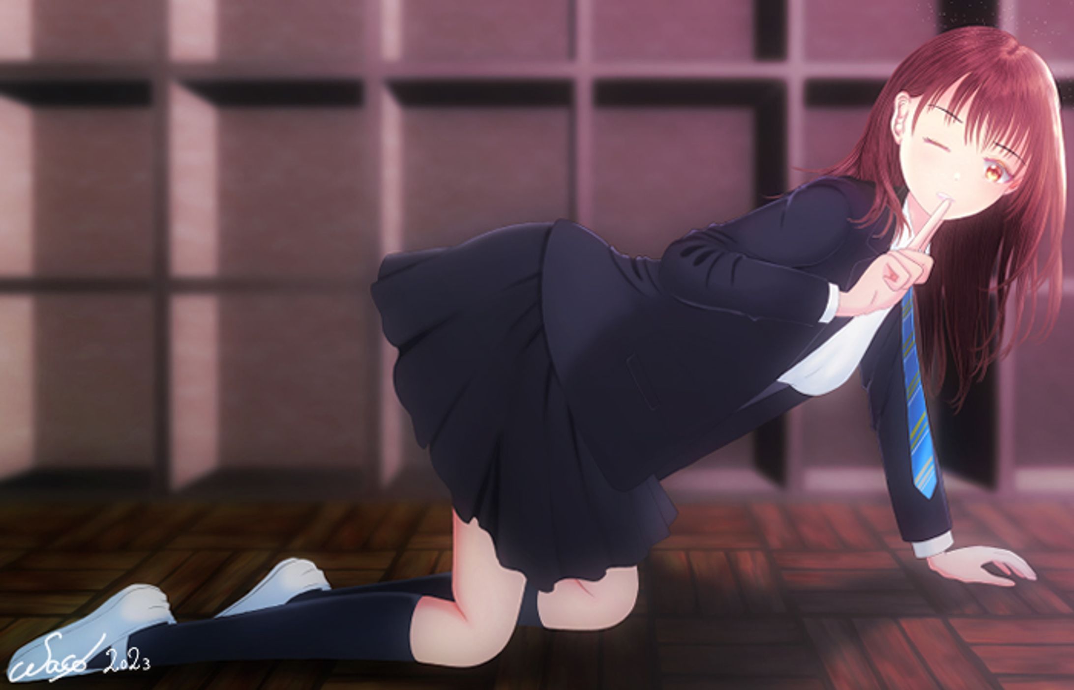 四つん這いの女の子-1