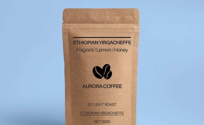 コーヒーのパッケージデザイン