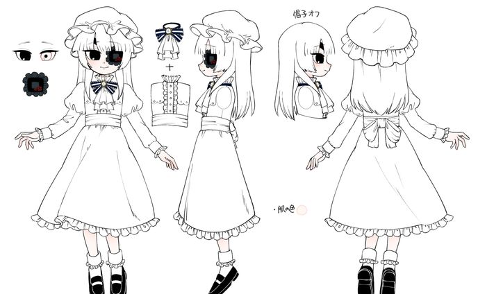 【2Dイラスト】キャラクター3面図