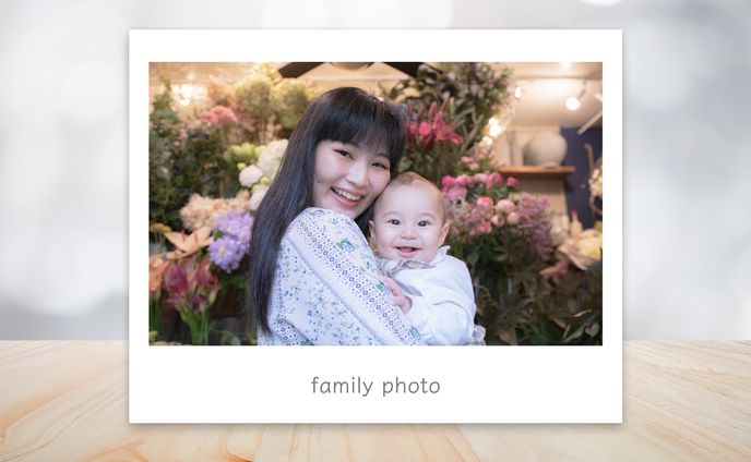 親子撮影（お花屋さん）