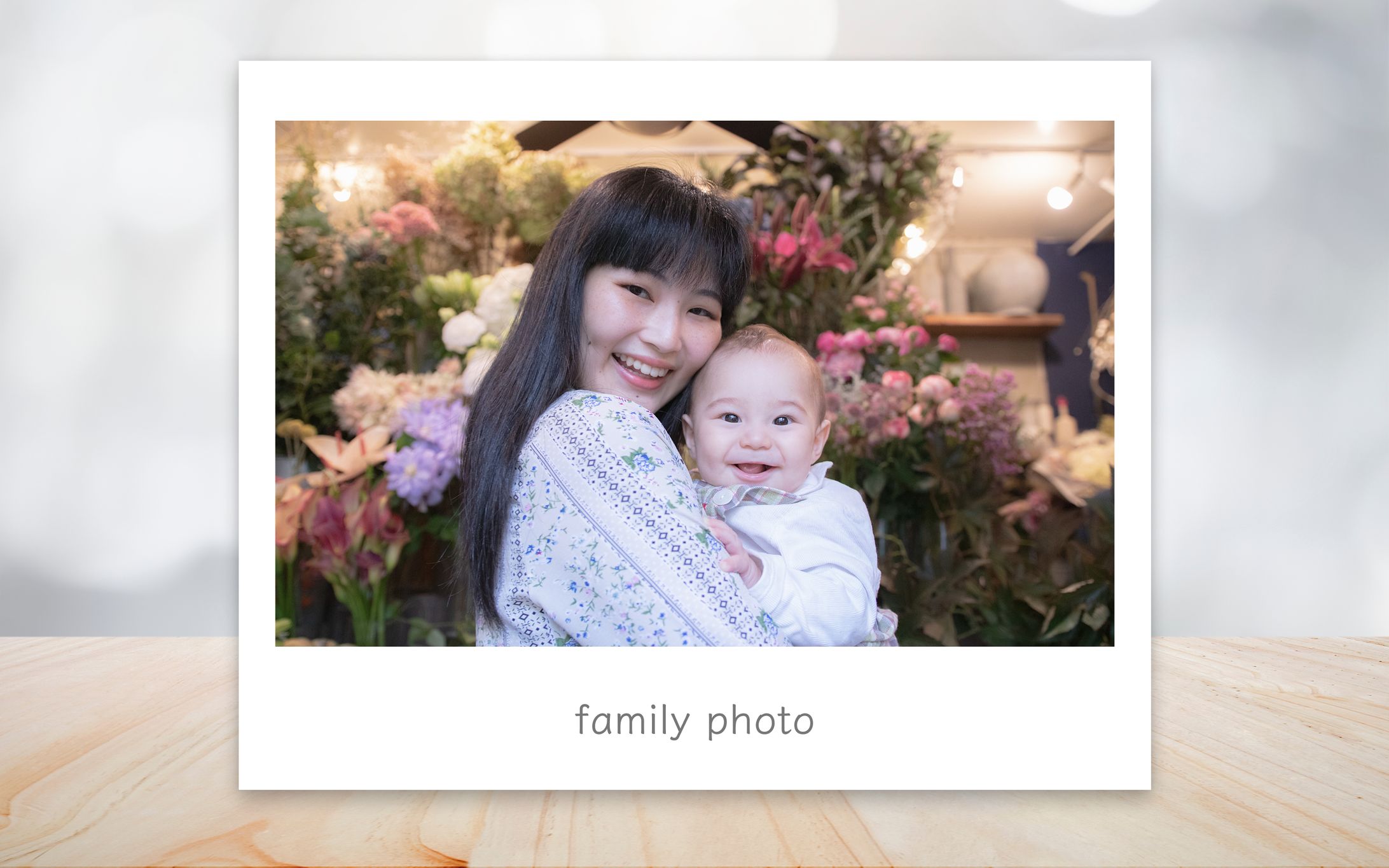 親子撮影（お花屋さん）-1