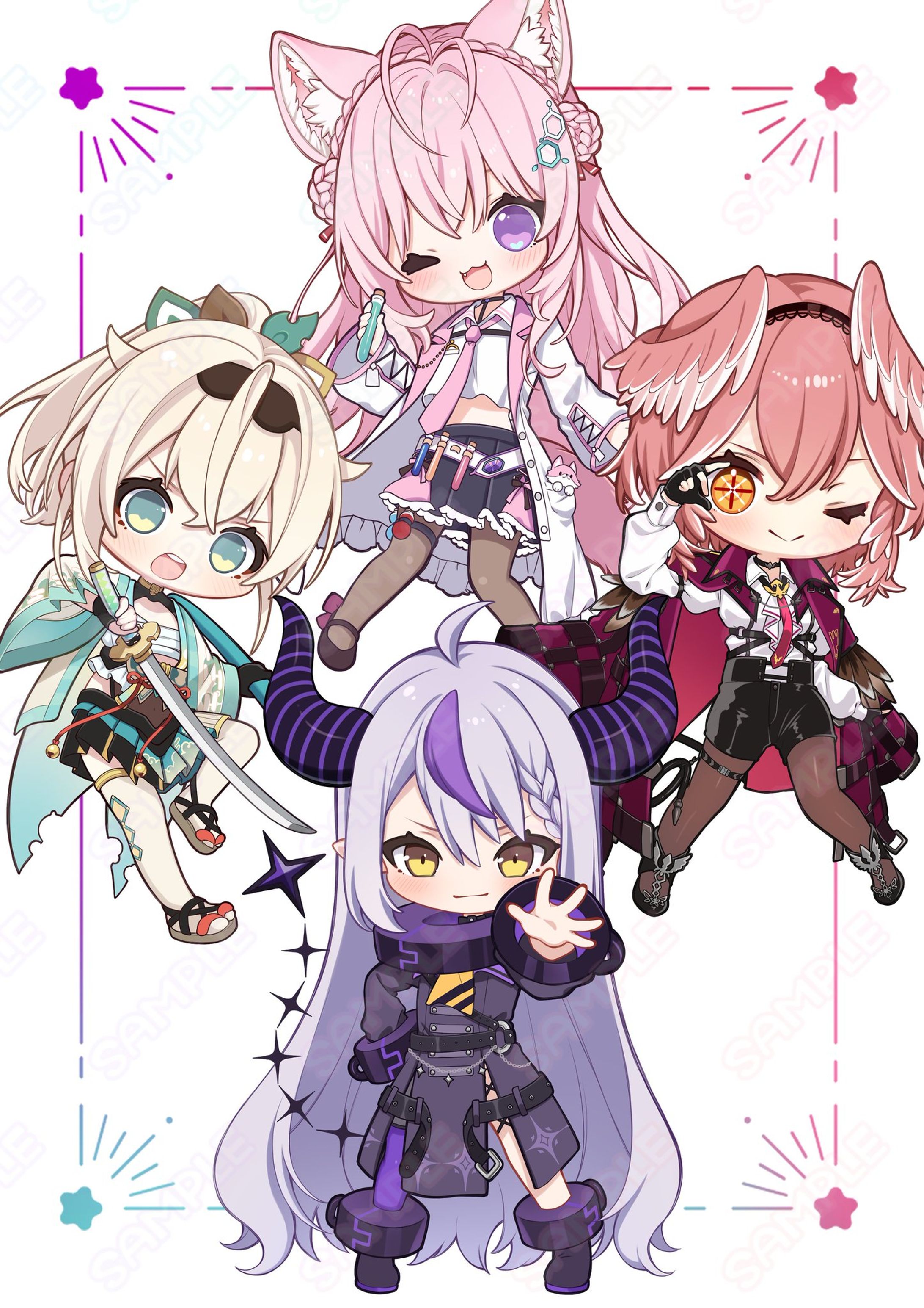 【企画】holoX様フラスタ用イラスト-1