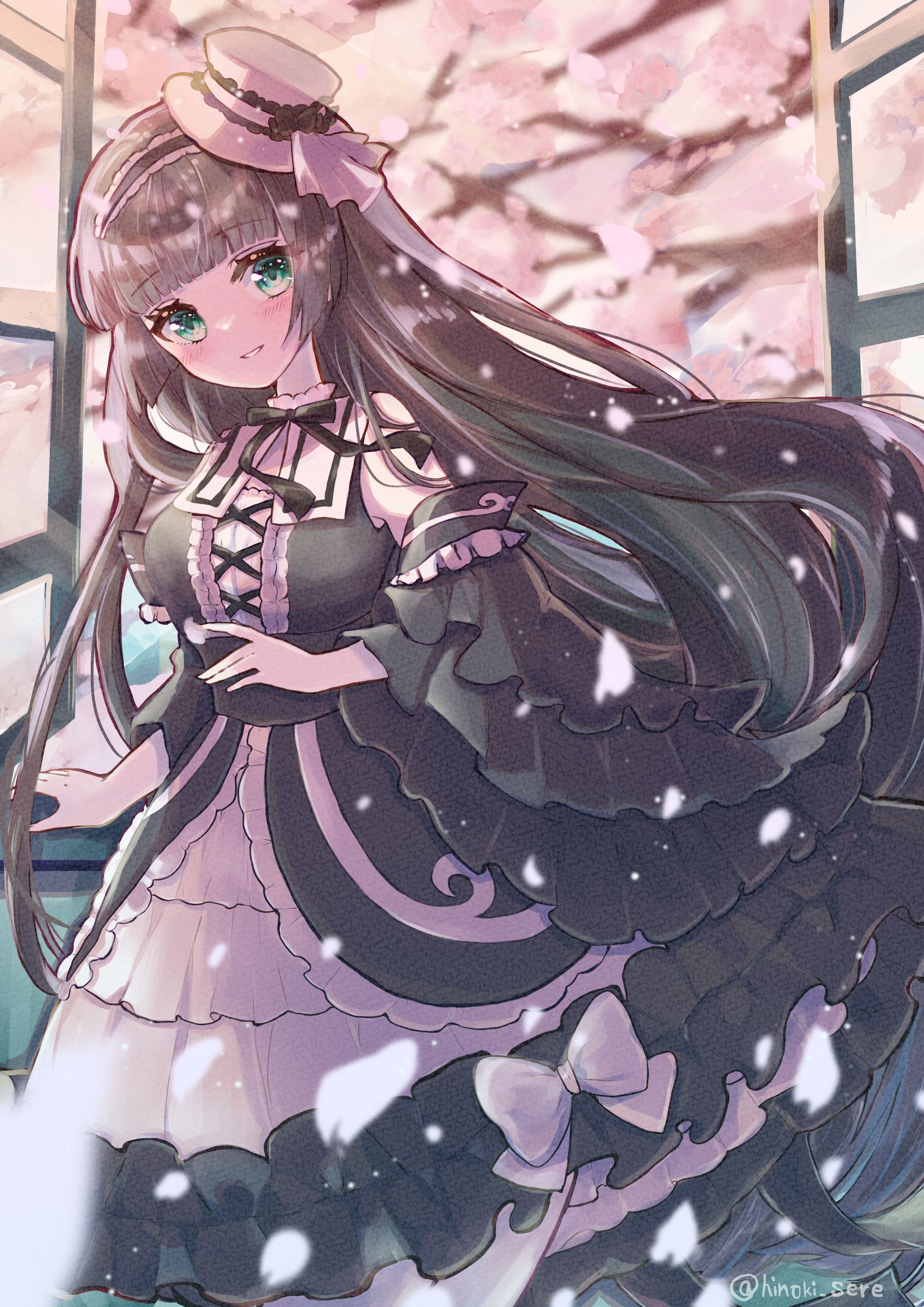 ゴスロリと桜の窓辺-1