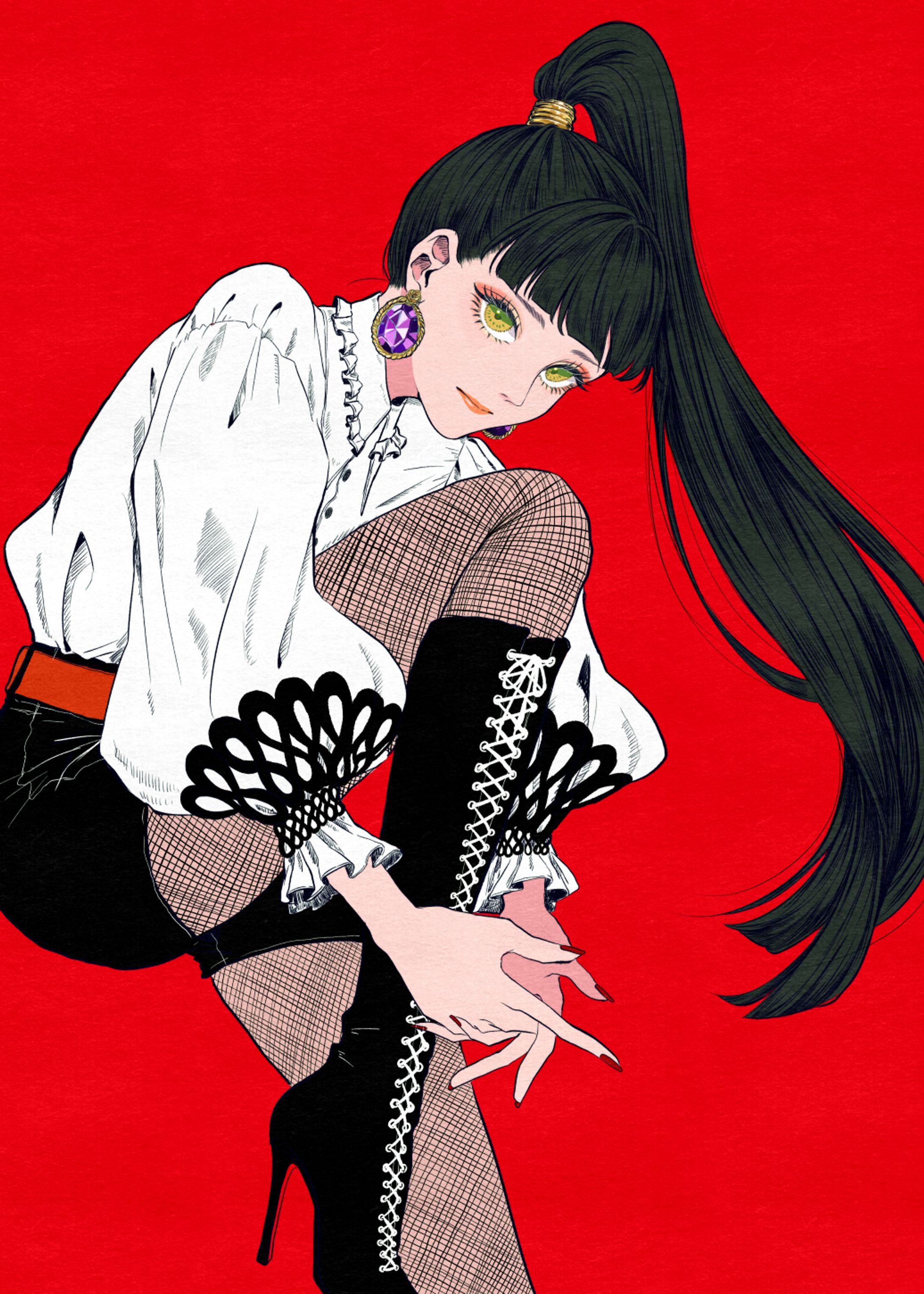 赤のポニーテール-1