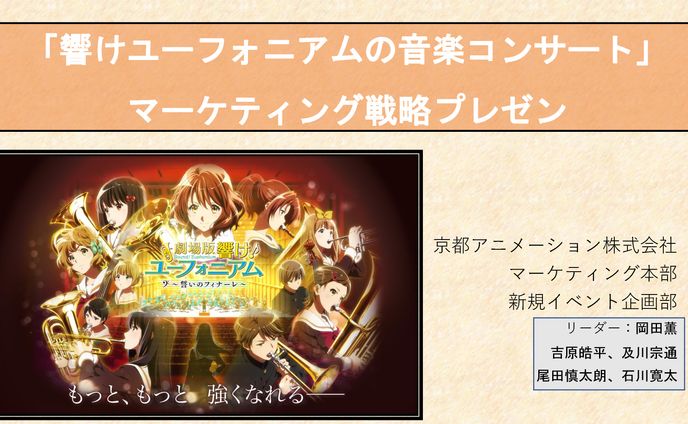 「響けユーフォニアムの音楽コンサート」プロモーション戦略プレゼン 