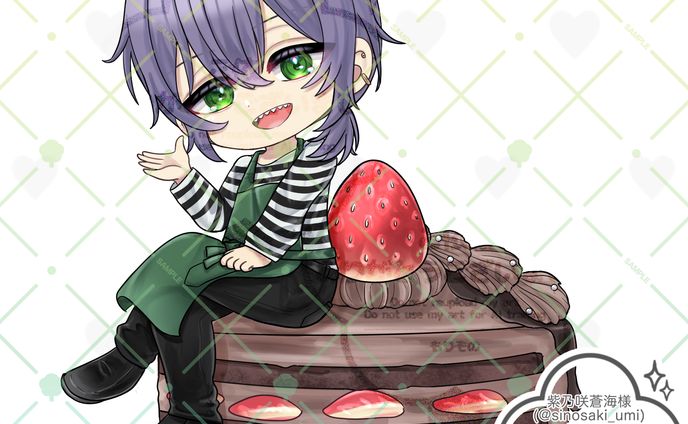 【ご依頼】紫乃咲蒼海様ミニキャライラスト
