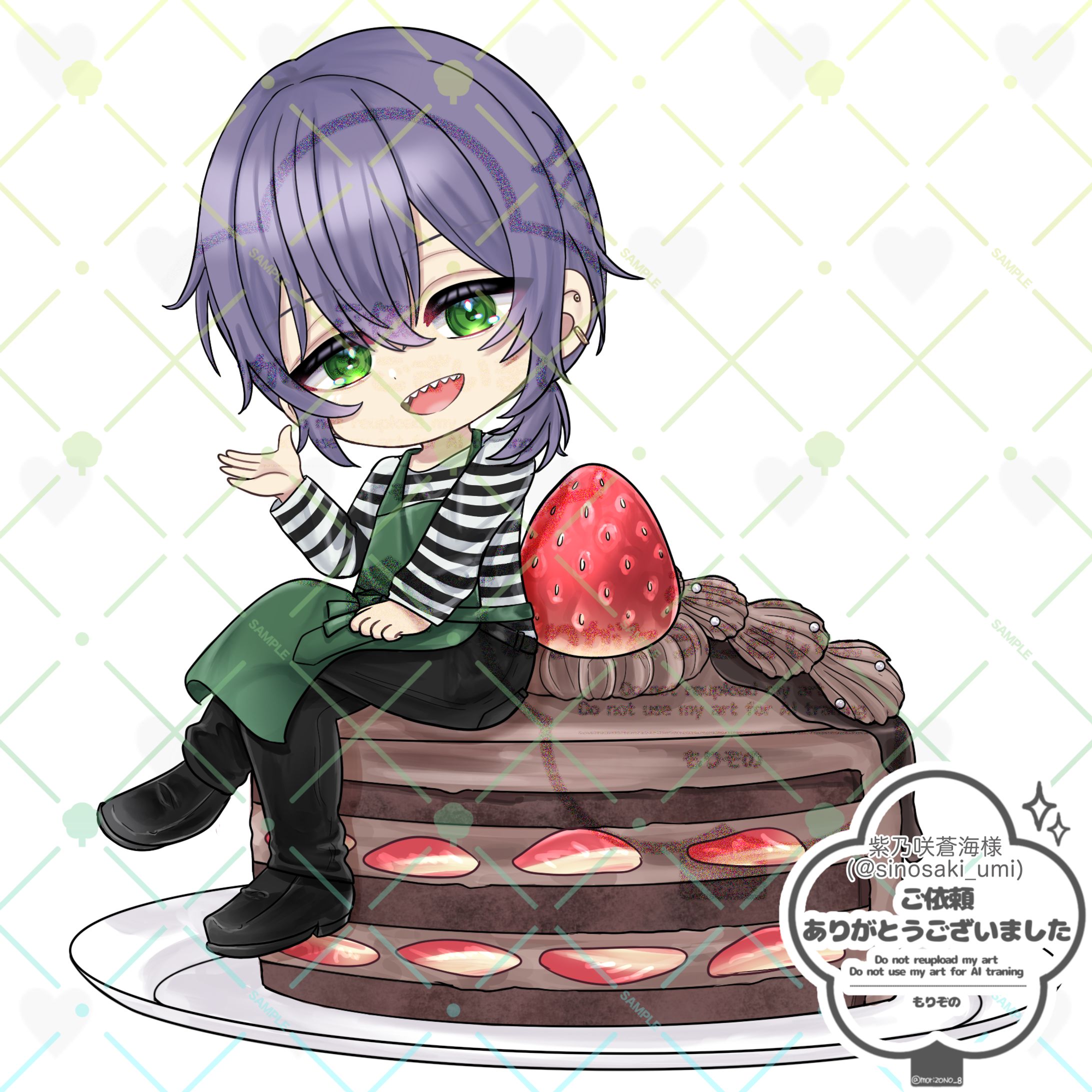 【ご依頼】紫乃咲蒼海様ミニキャライラスト-1