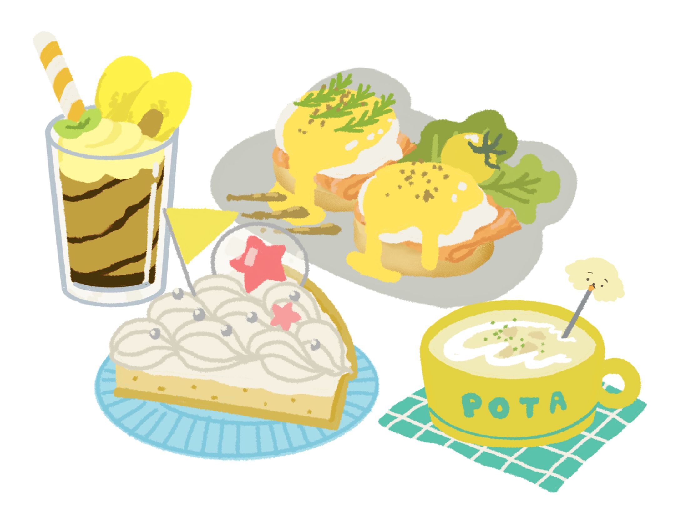料理イラスト マスコットVのおみせ-1