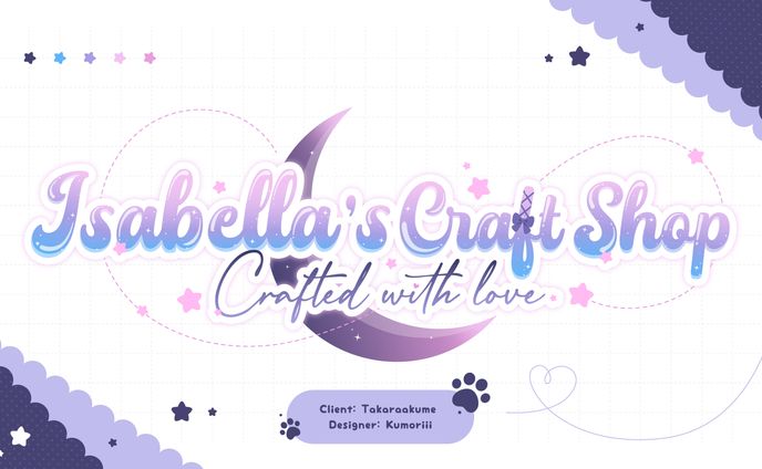 Isabella's Craft Shop Crafted with love Logo