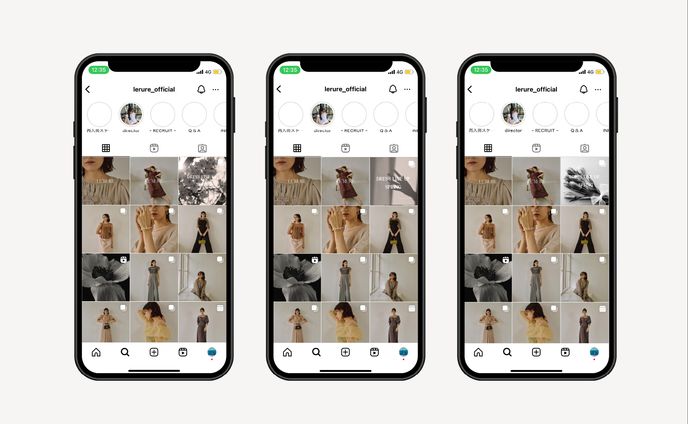 アパレルブランド LE'RURE様 Instagram投稿