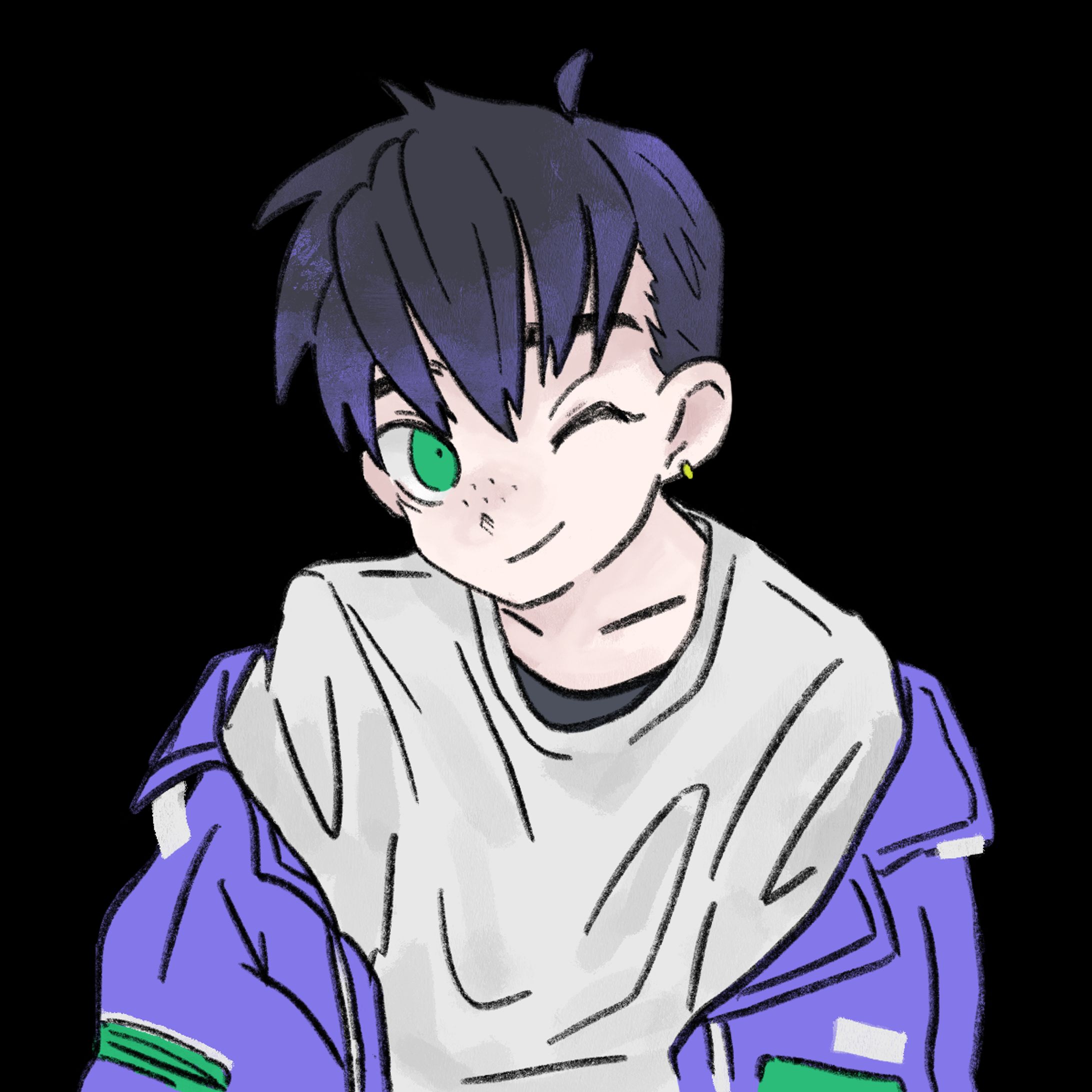 キャラクターデザイン（バストアップ・男性）-1