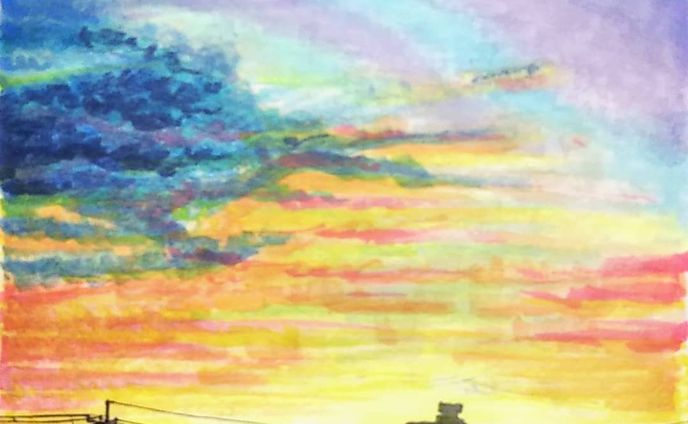 コピック練習２
#コピック
#夕景 
#夕焼け空