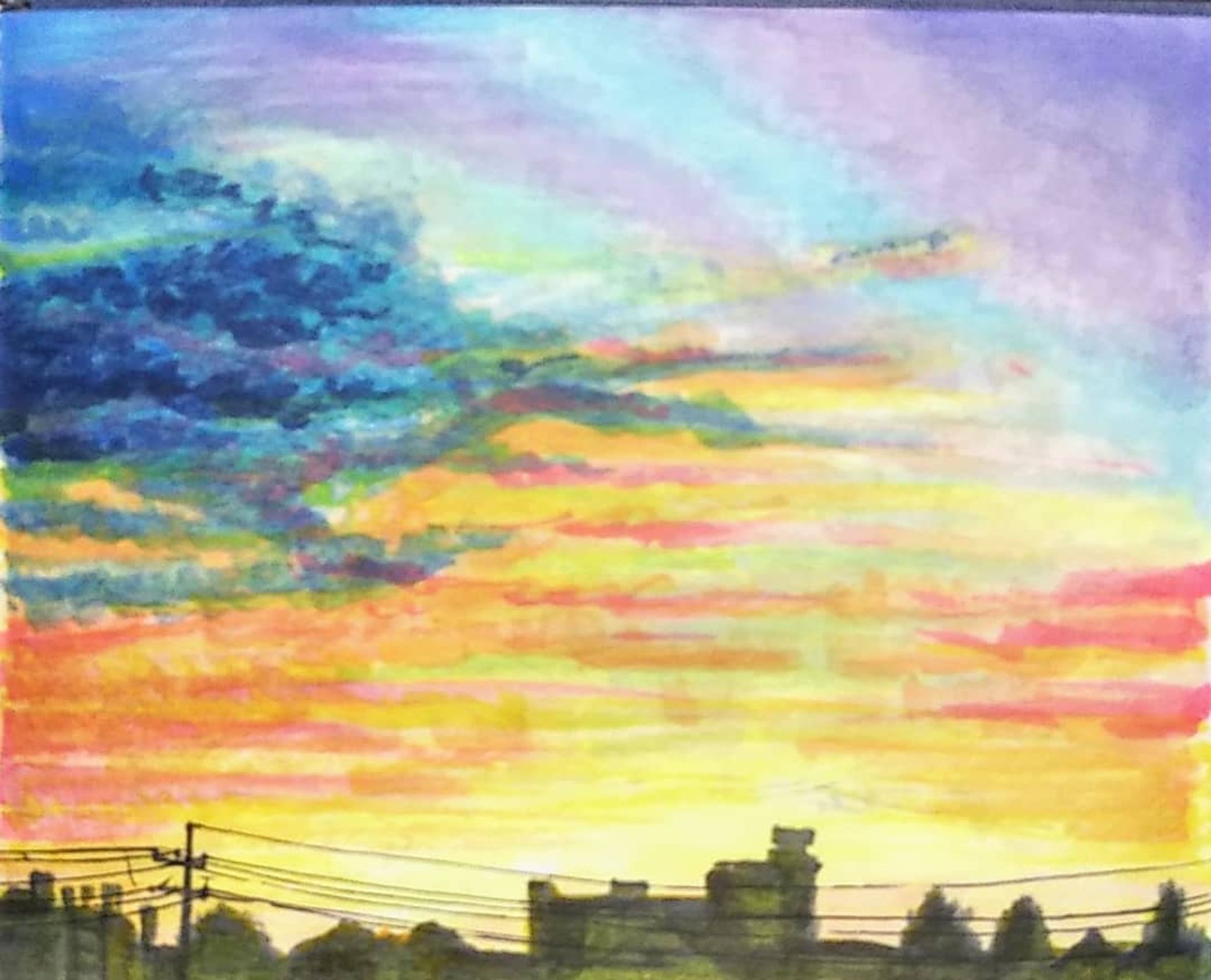 コピック練習２
#コピック
#夕景 
#夕焼け空-1