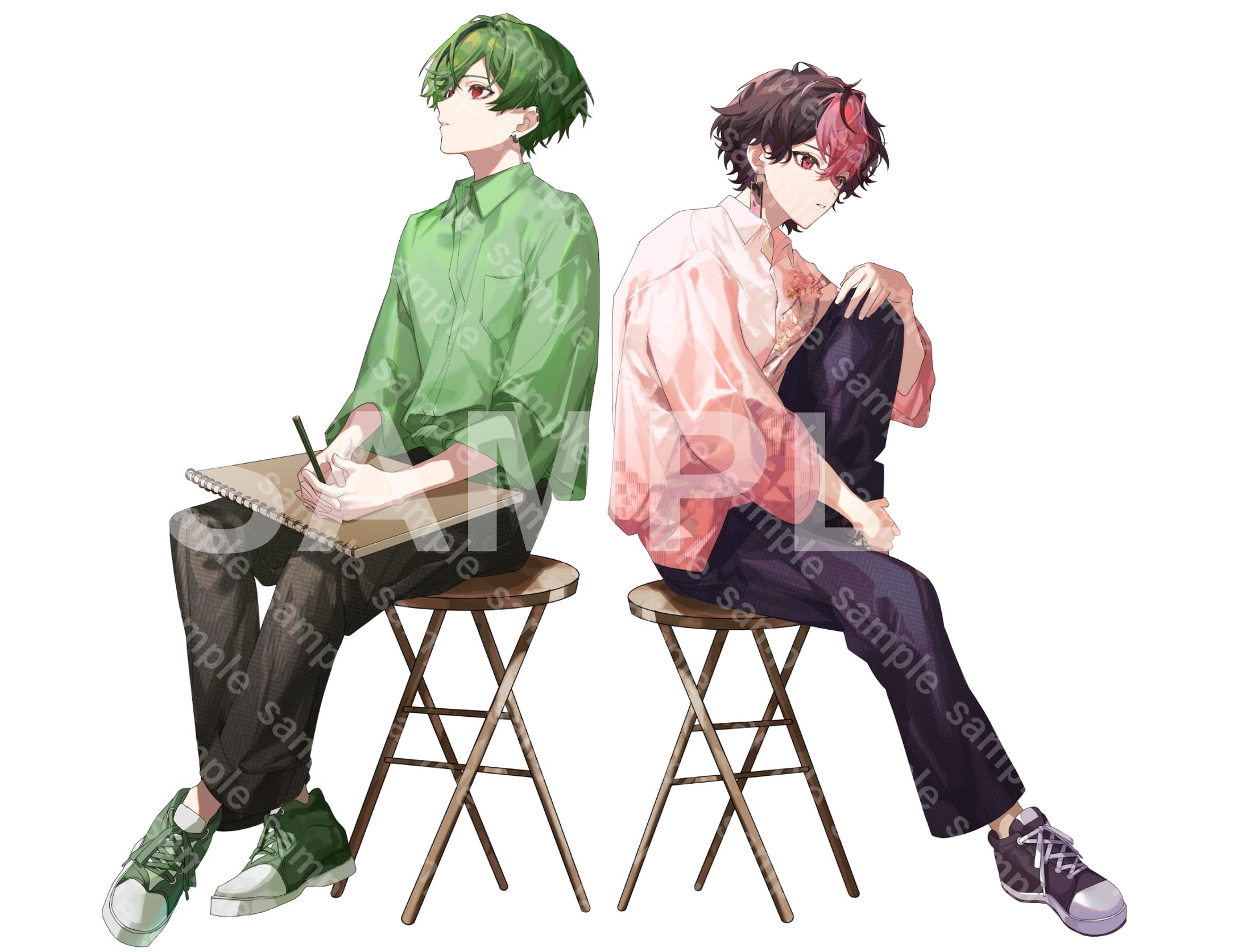 SIXFONIA  すち様LAN様「点描の唄」MVイラスト-1