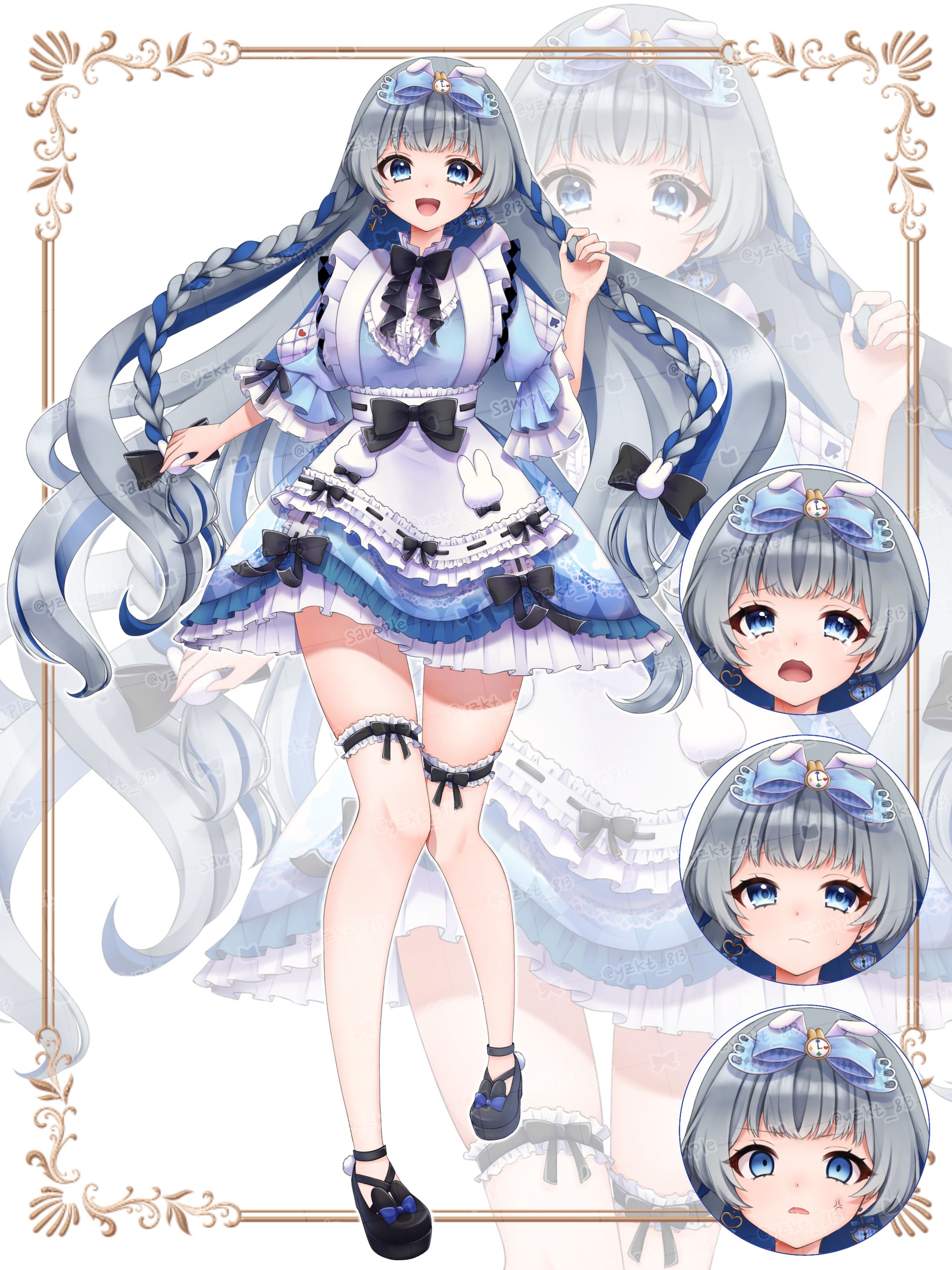 v-iii所属 蒼ヶ瀬ソラネ様 アリス衣装立ち絵差分3点-1