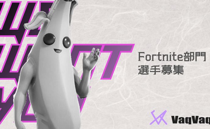 Fortnite選手 募集バナー VaqVaq Gaming