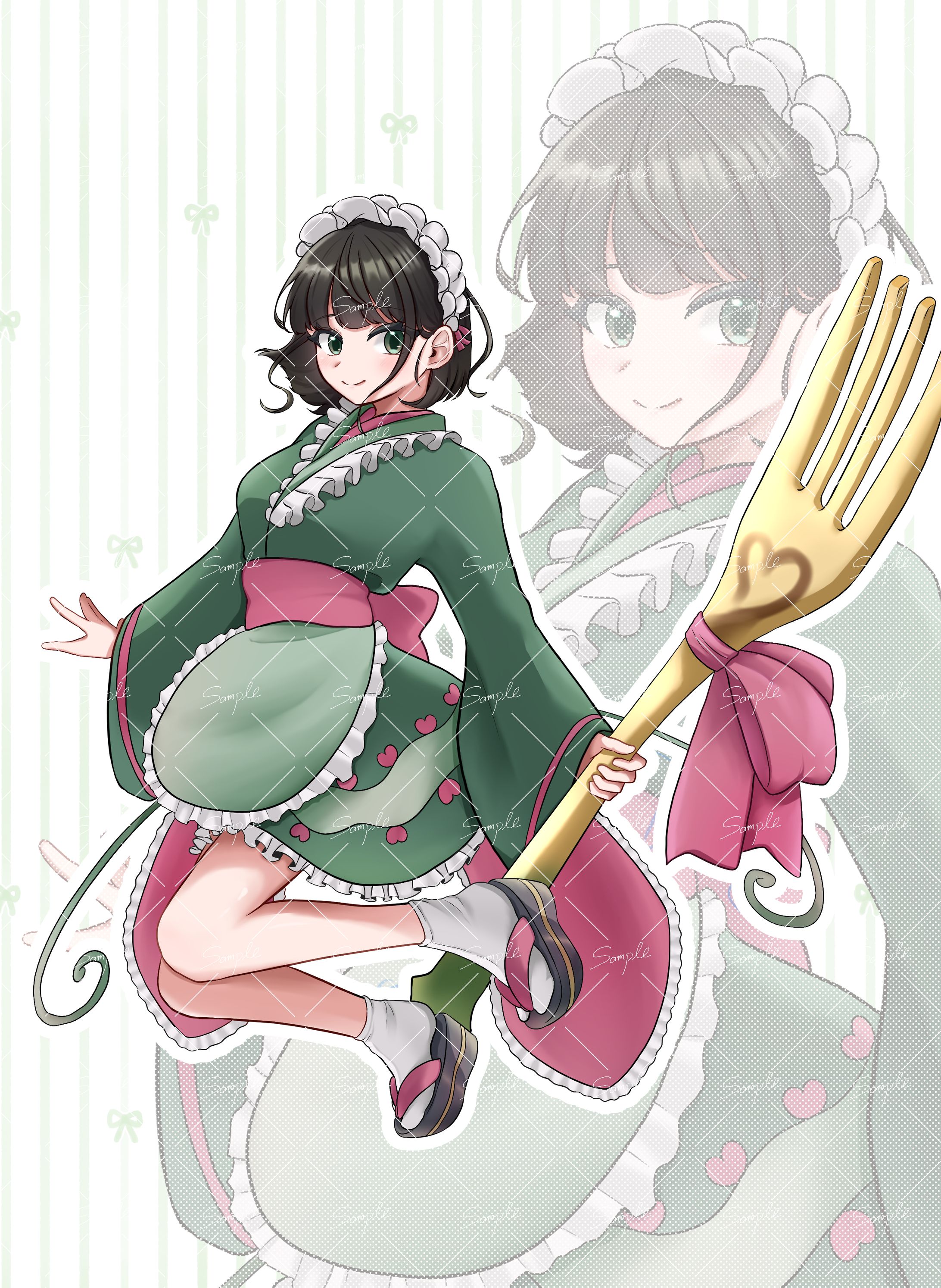 【OC】抹茶ケーキ 立ち絵 -1