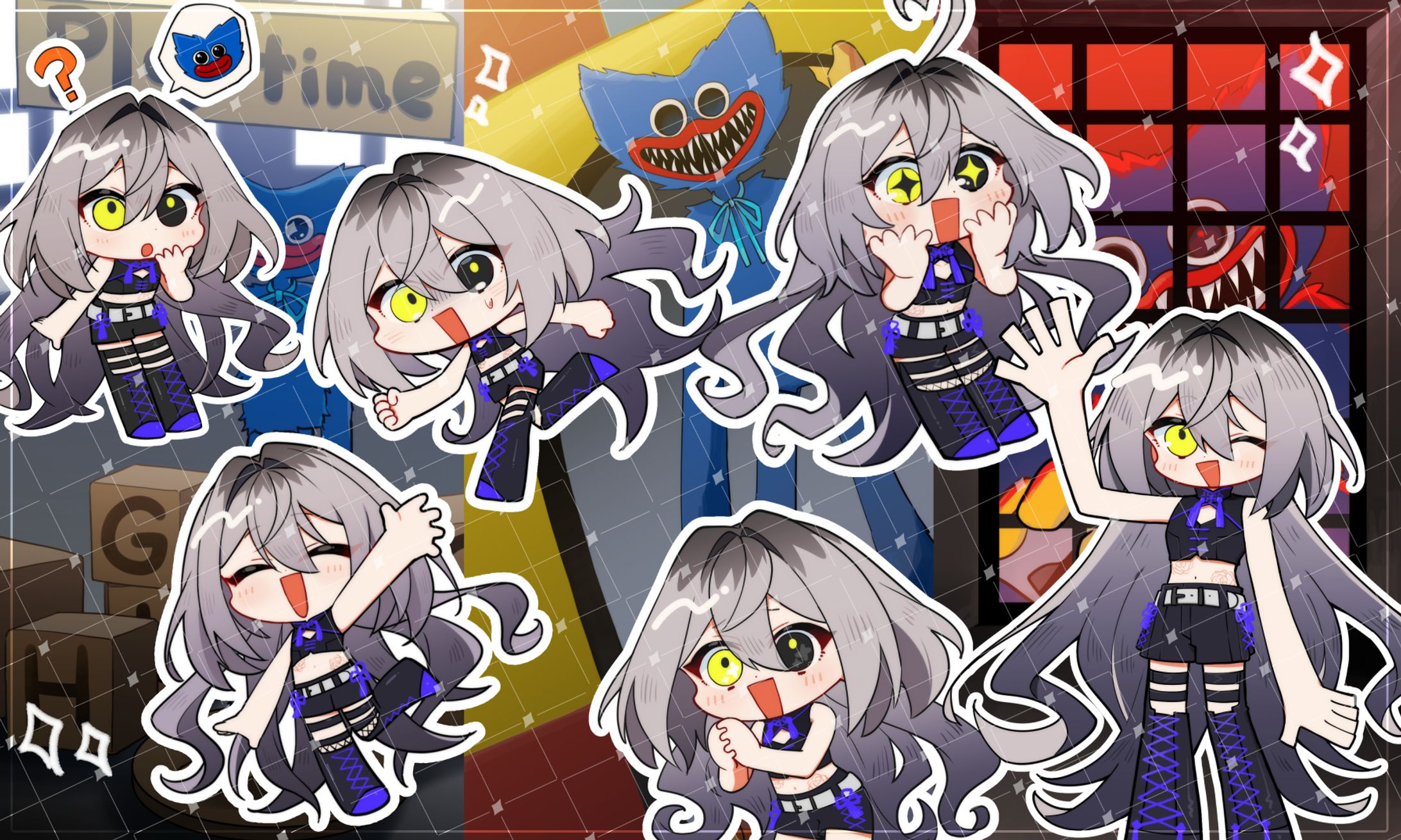 【VTuber/未明幽戯】手描き切り抜きショート動画イラスト-1