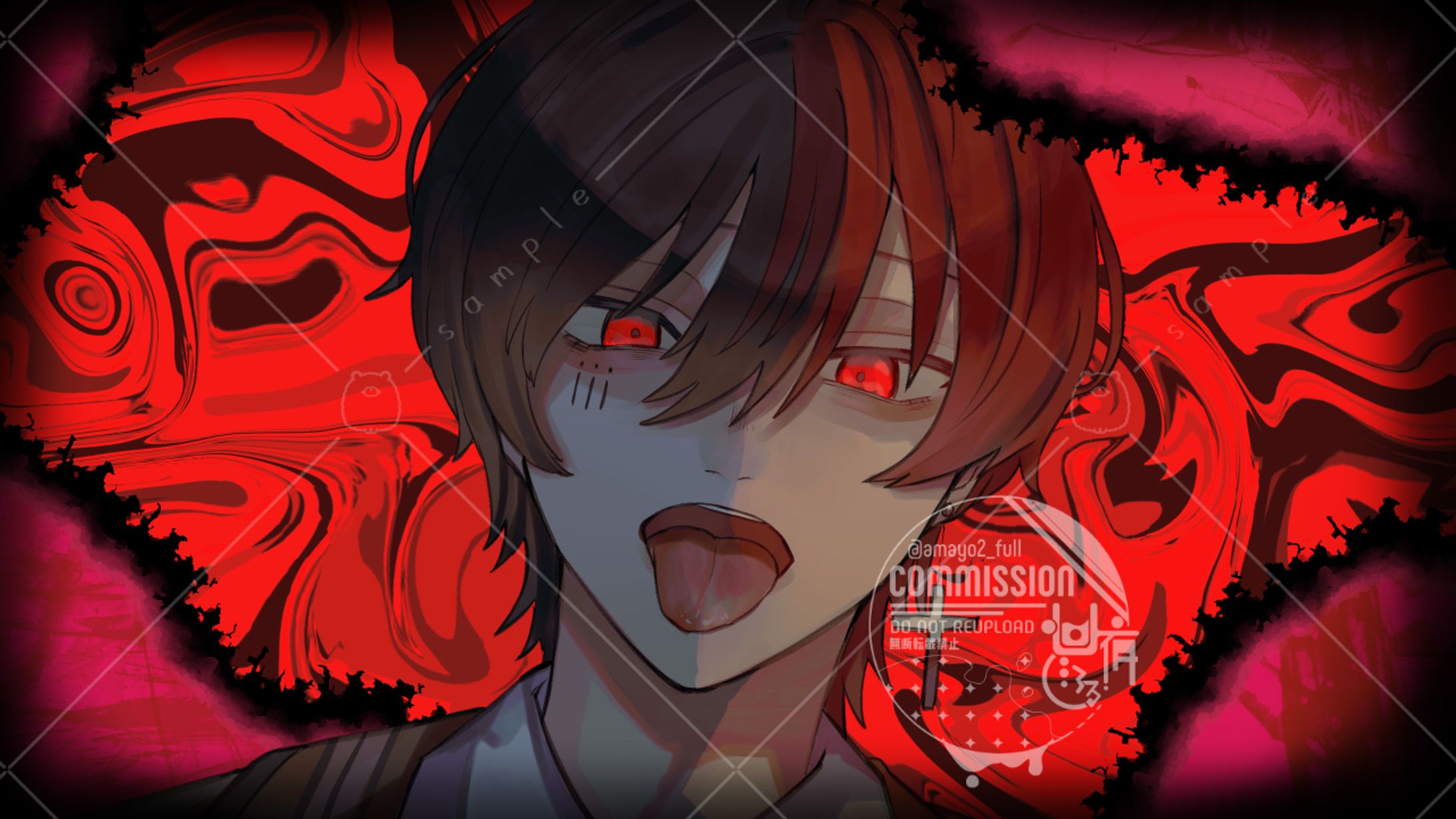 【ご依頼】楽曲「愛して愛して愛して」歌ってみた動画サムネイラスト-1