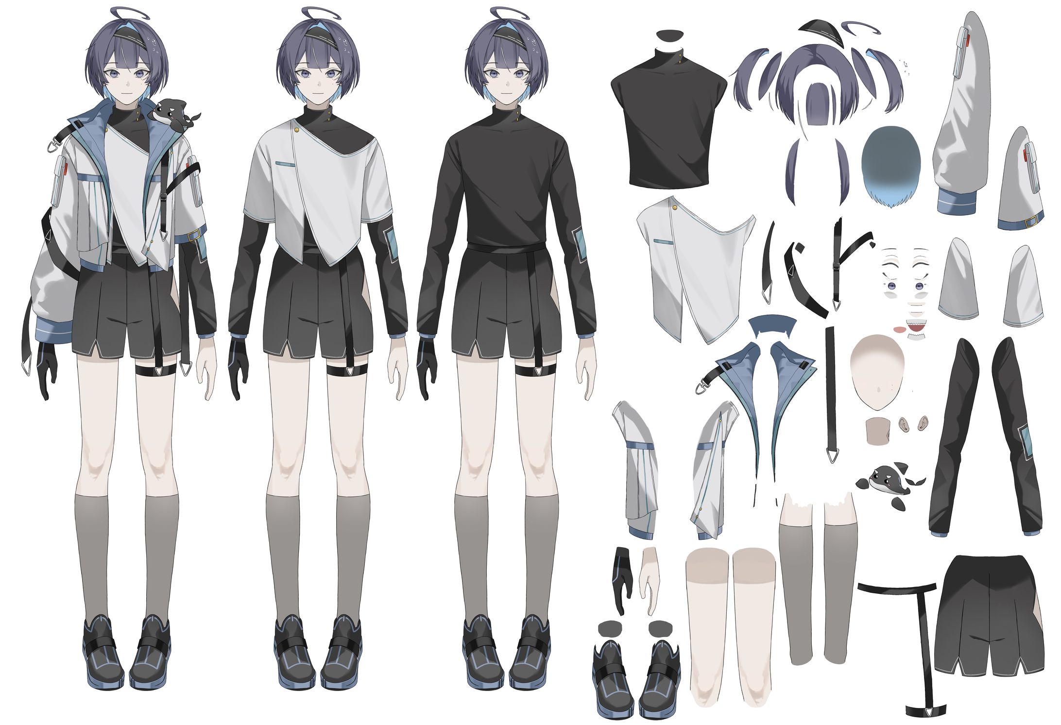 VTuber live2Dパーツ分け-1