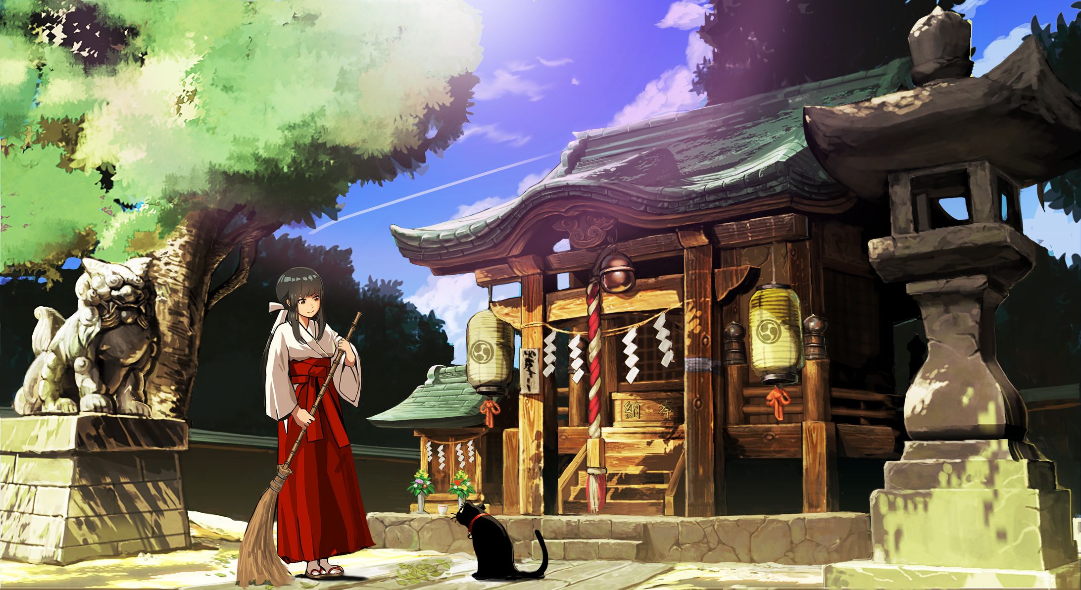 夏の神社-1