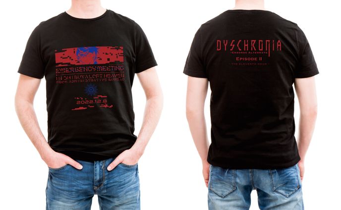 【商業グッズデザイン】 DYSCHRONIA: CA EPⅡ 発売直前記念 EMERGENCY MEETING  イベント限定Tシャツ
