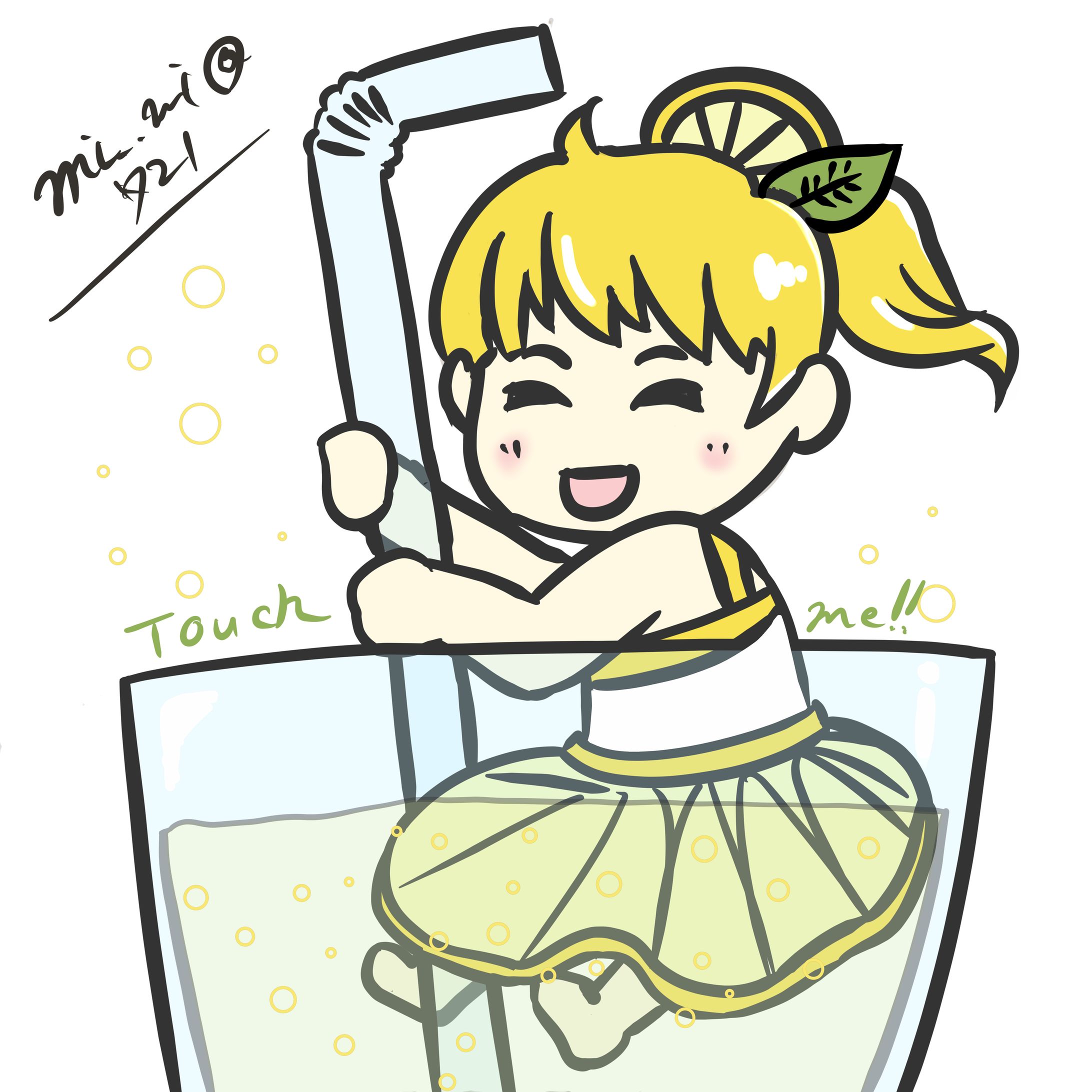 レモネードちゃん(キーホルダー用イラスト提供)-1