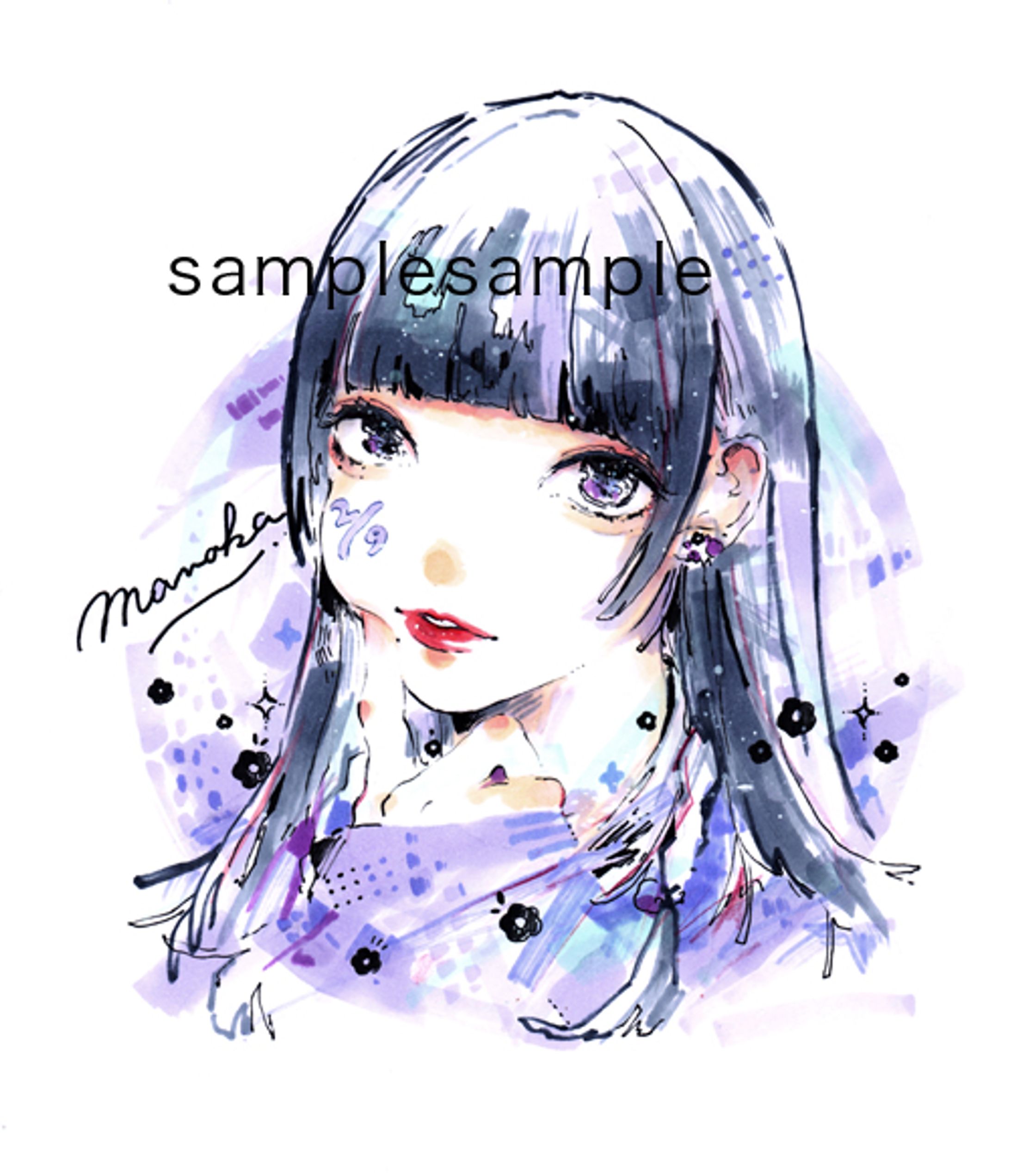 椋本真叶さん生誕Tシャツイラスト-1