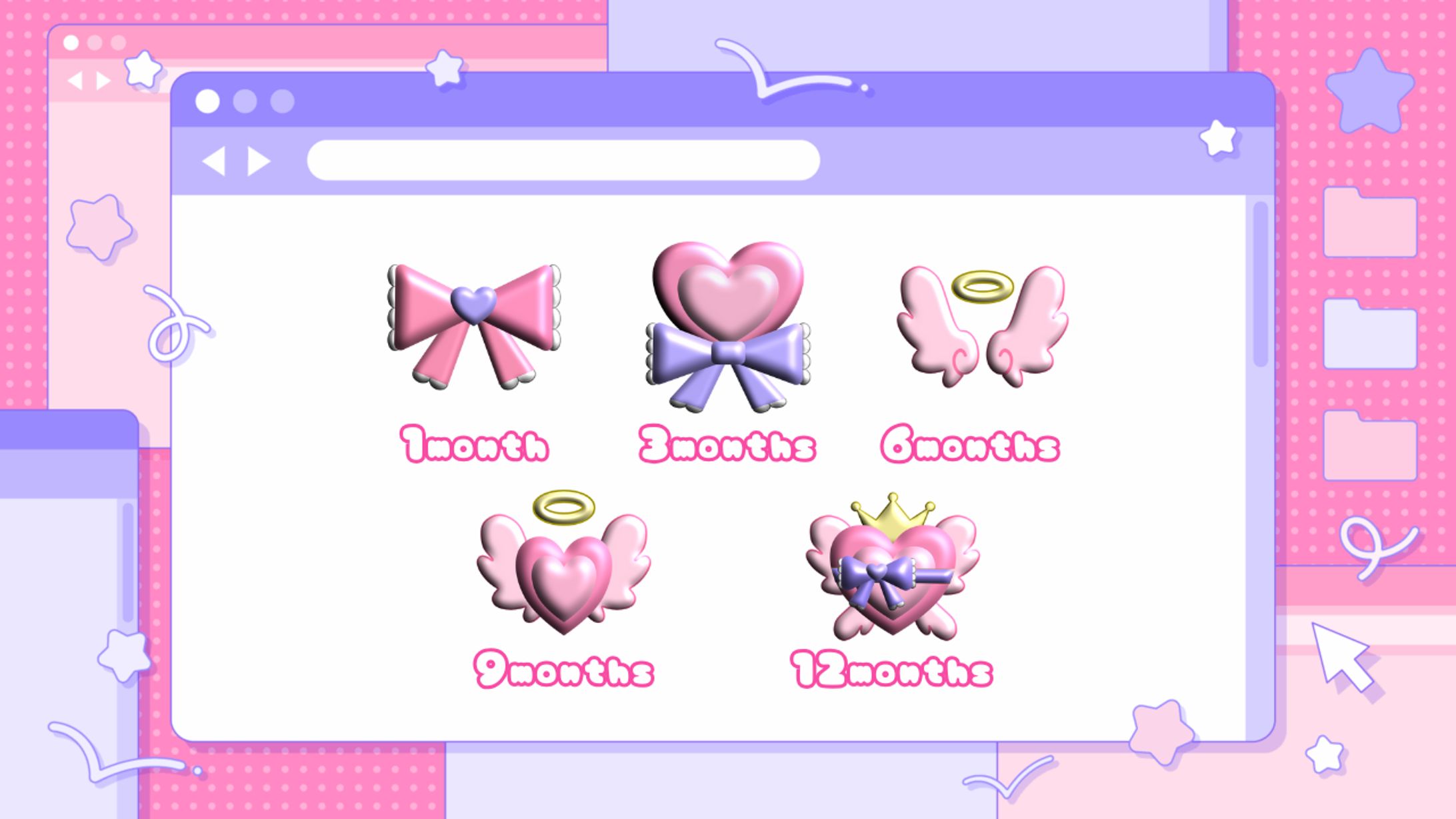 ＜実績公開＞天使ももあ様　Twitch　3D　サブスクバッジ　ご依頼-1