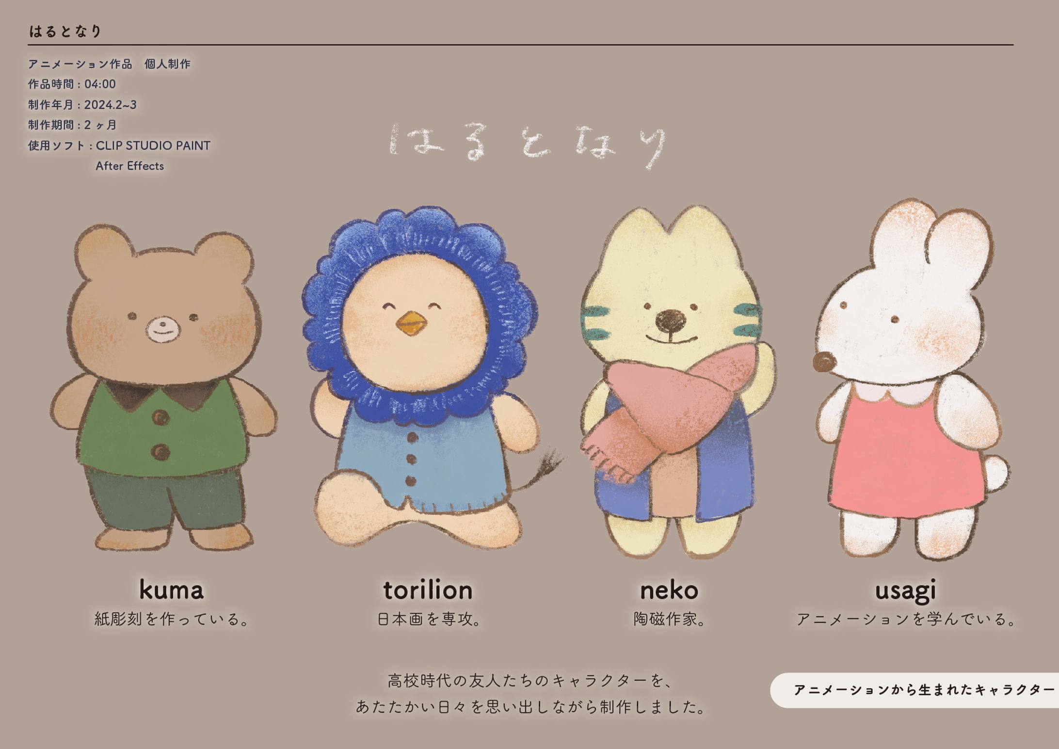 【キャラクターデザイン】はるとなり-1