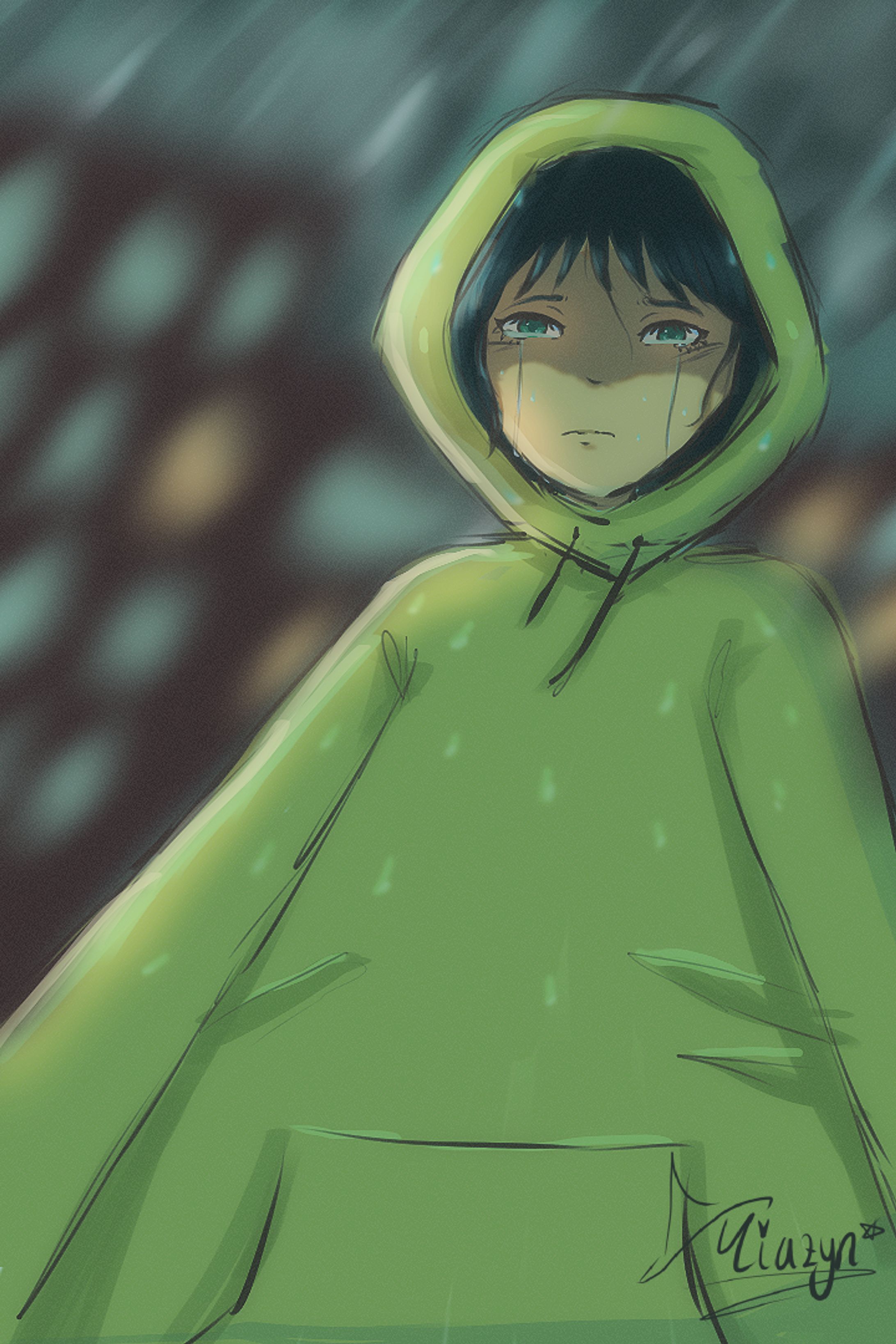 Girl in Rain-1