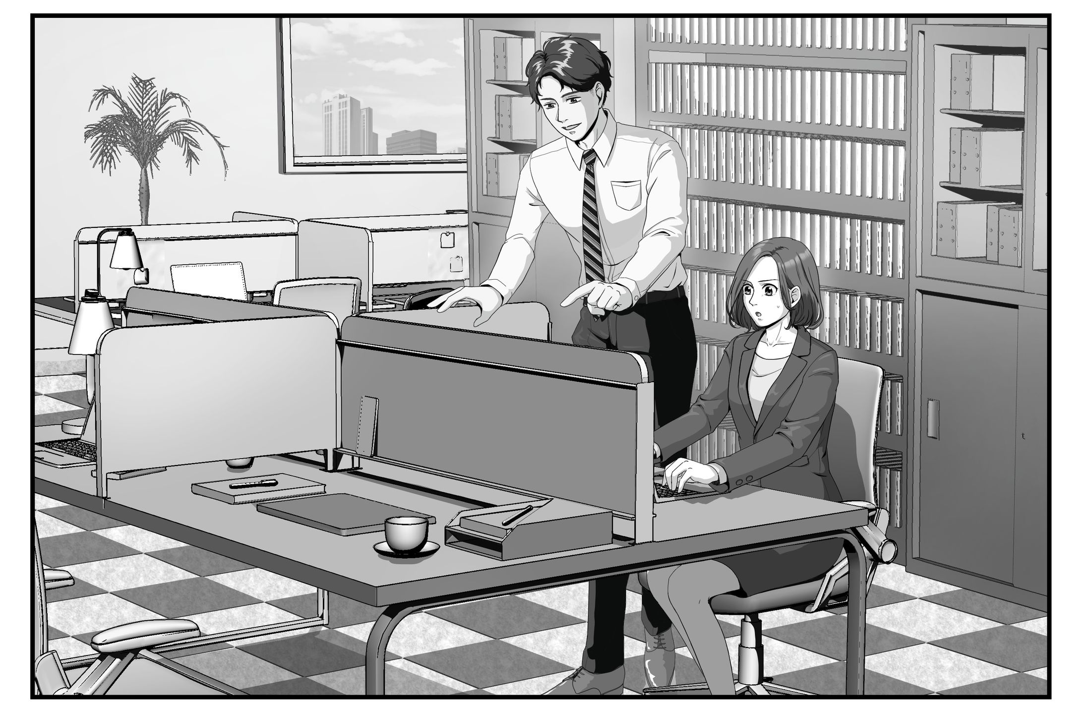 【サンプル】グレー漫画-1
