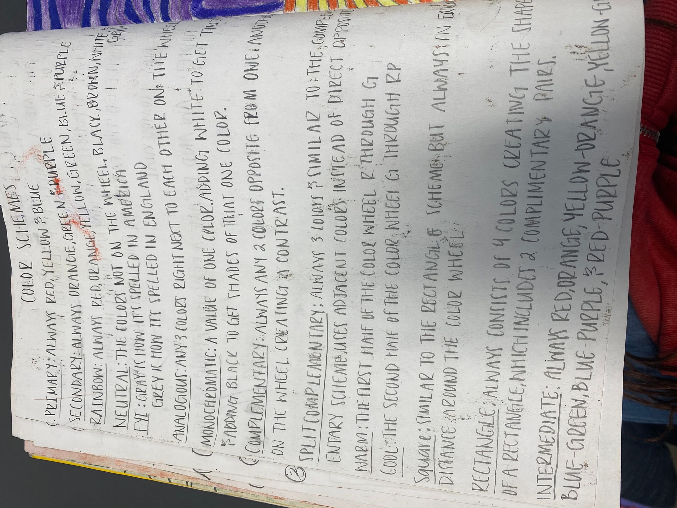 Color Scheme notes -1