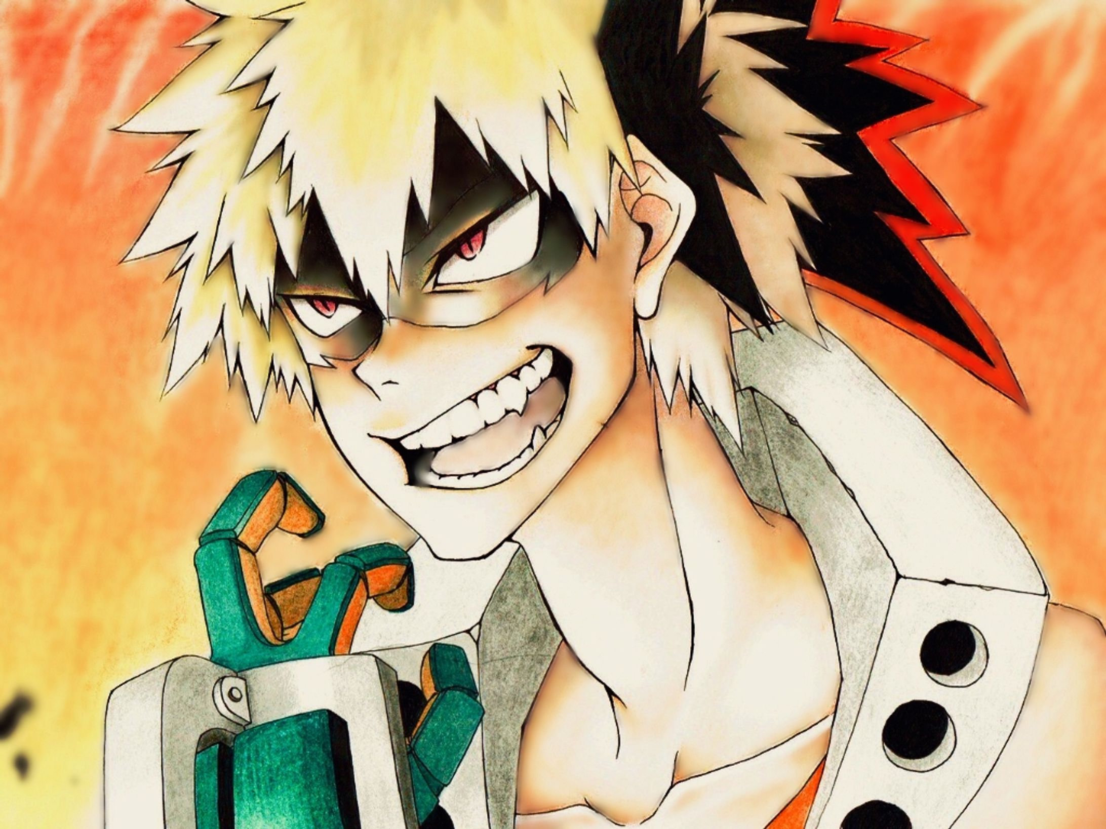爆豪勝己 色鉛筆画-1