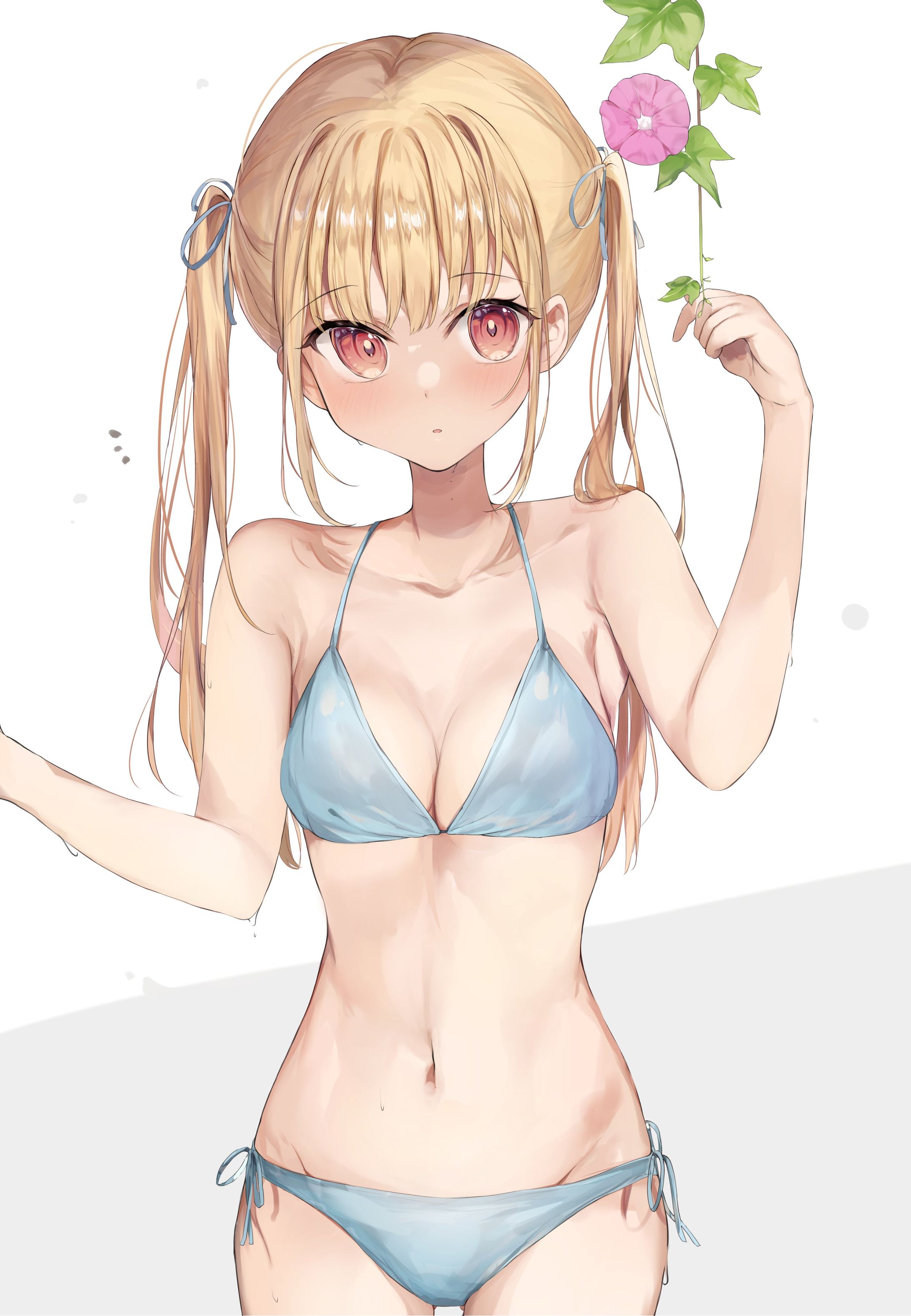 水着 金髪ツインテ-1