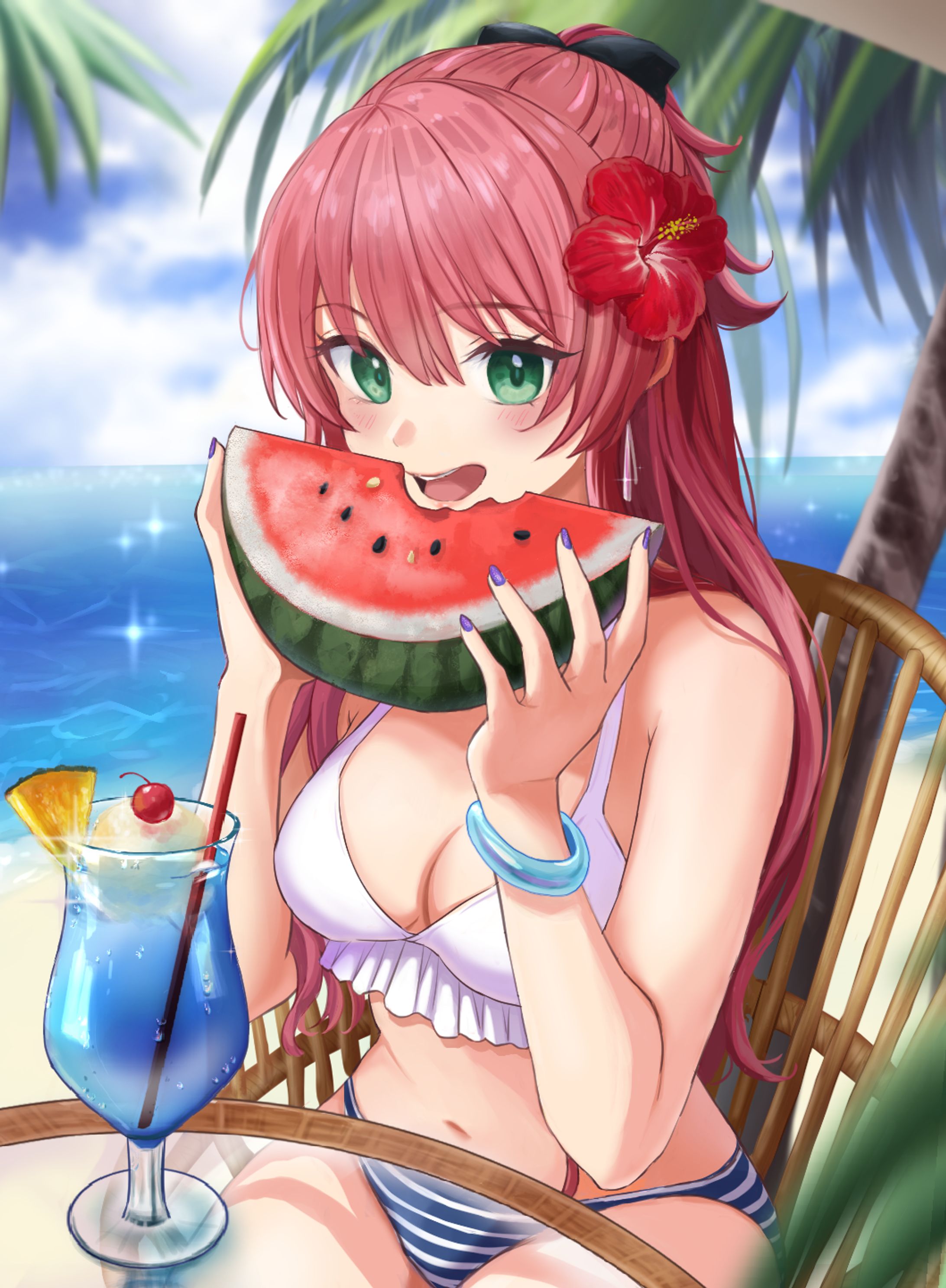 オリジナルイラスト「海より団子」-1