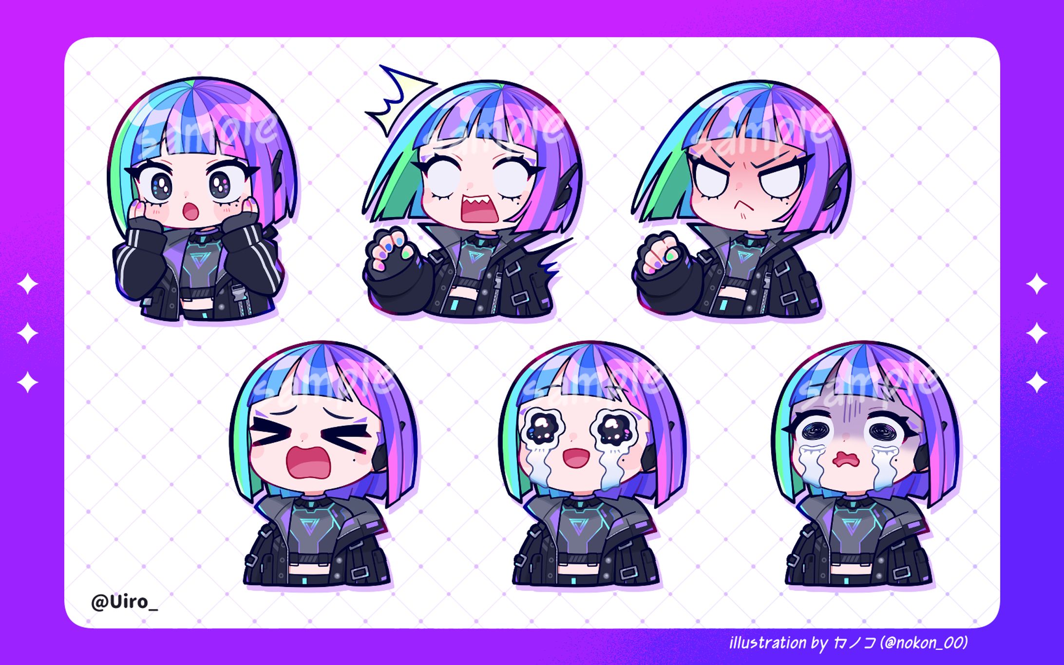 【works】ウイ朗様サムネイル用ミニキャライラスト-1