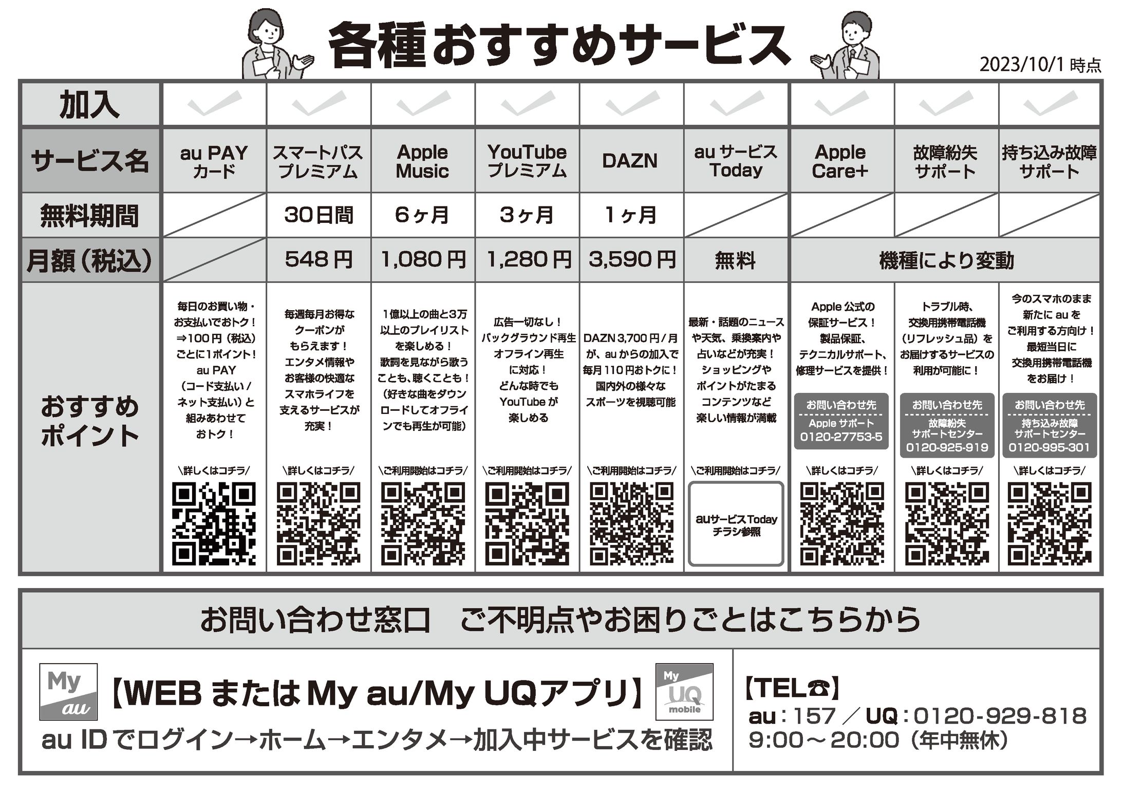 各種おすすめサービス 202310版-1