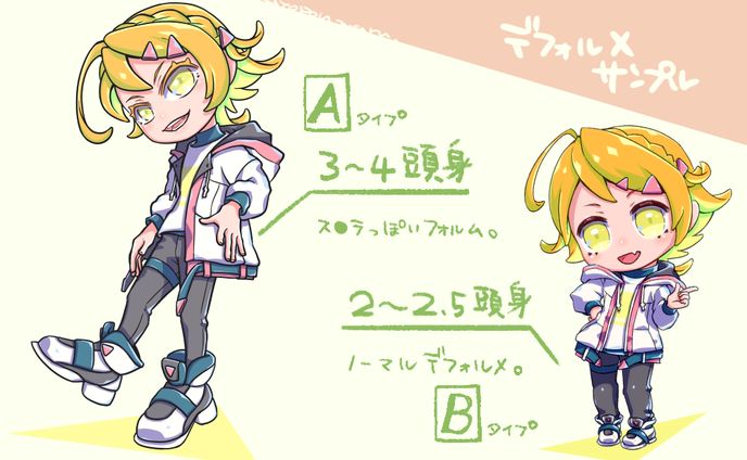 デフォルメキャラクターサンプル