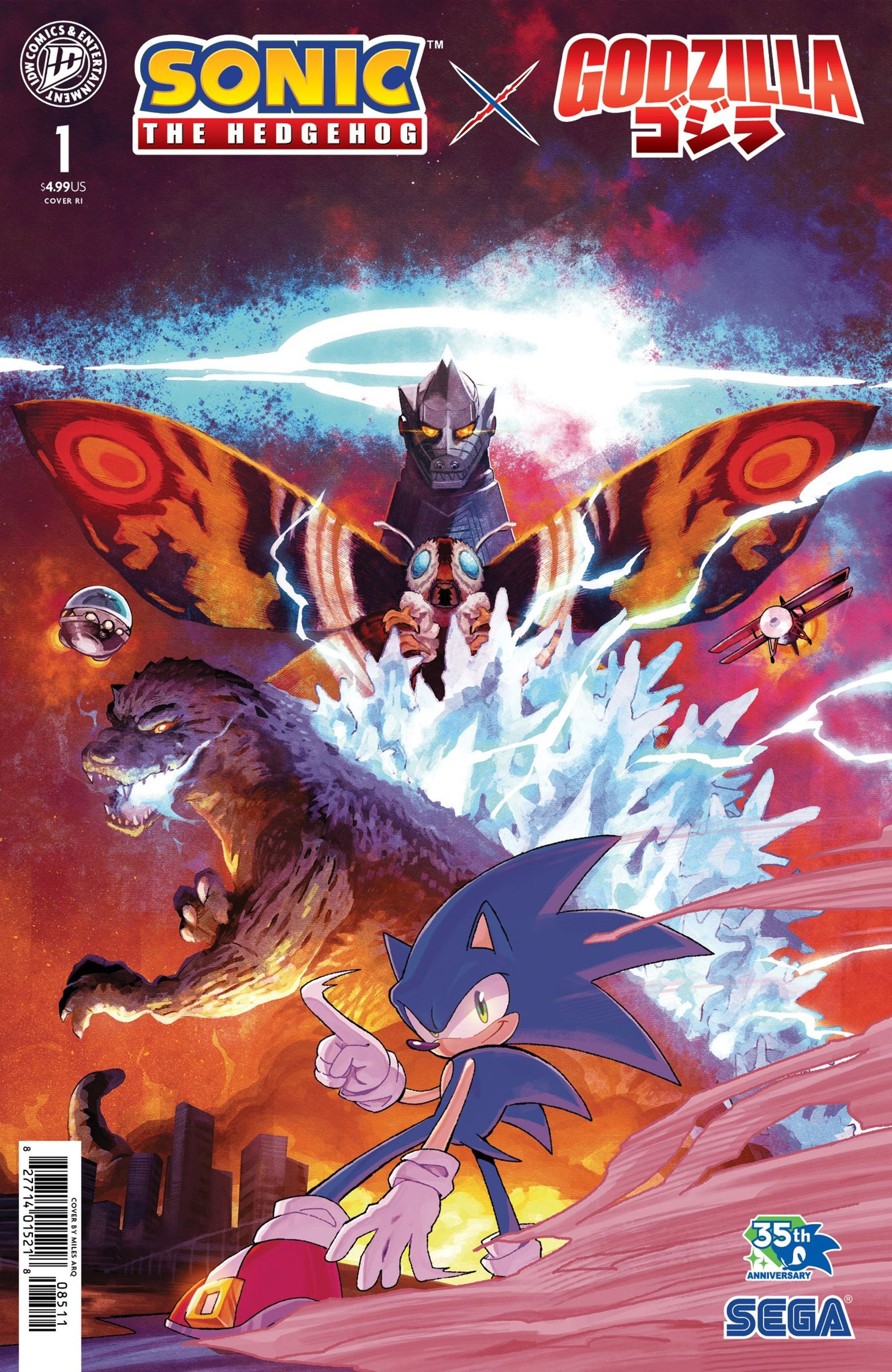 Sonic X Godzilla Issue 1 RI:B-1