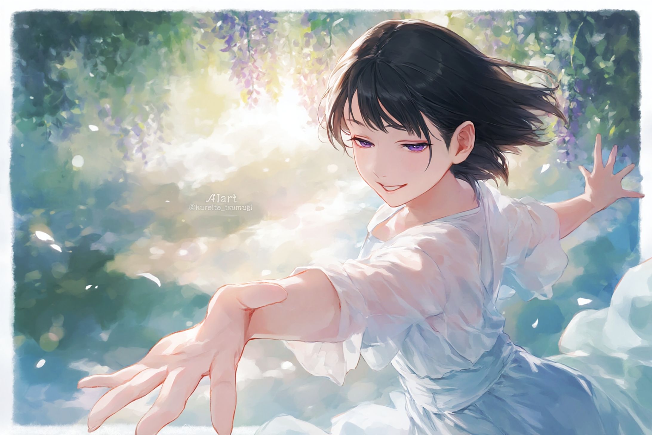 藤と少女│AIart-1