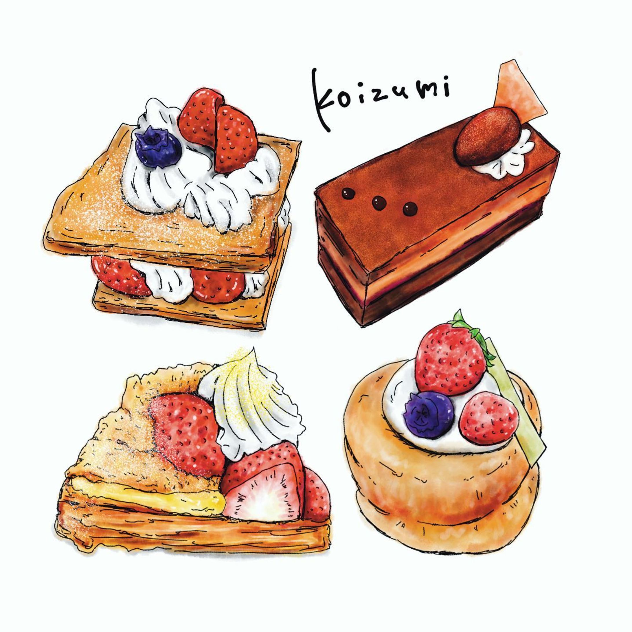 📍新小岩 / 東京
@koizumi1947 

新小岩の美味しい〜〜ケーキ屋さん！
お誕生日の時に
小さいケーキをたくさん食べるという夢
を叶えようと思って4つ食べました🤤笑

どこか、懐かしくなるような
優しさのある甘さで
すごく食べやすいケーキたち💓

いつになっても甘いもの好きは
変わらないな〜〜🤤

そして、圧倒的に自分の画力が
メキメキと成長してるのが
気持ち良すぎる🥳💓

#cake #sweets #ケーキ #誕生日 #スイーツ #cake  #おやつ #プレゼント #デザート #お祝い #happybirthday #新小岩 #東京 #美味しい #可愛い #美味しい #desert #love #delicious #tokyo #イラスト #illustrator #美味しいもの巡り #美味しいもの好きな人と繋がりたい #美味しいイラスト-1