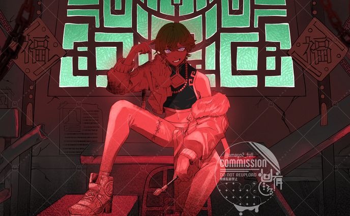 【ご依頼】楽曲「シャンティ」歌ってみた動画MVイラスト