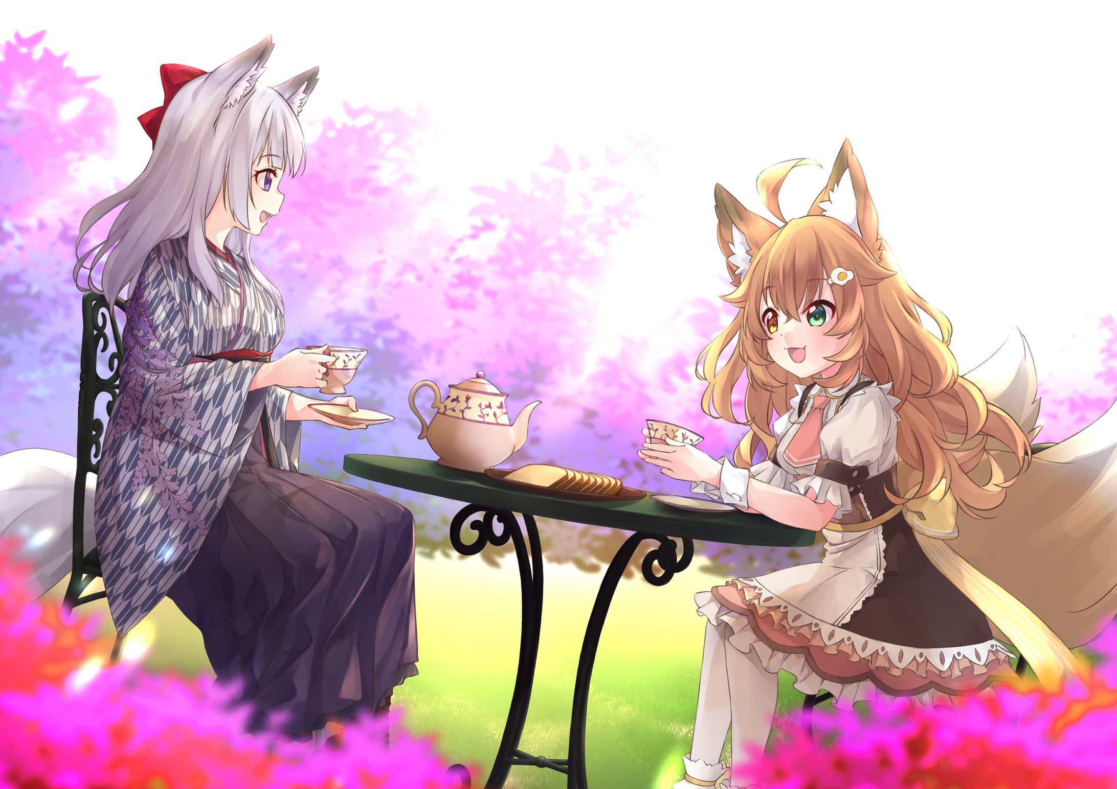 狐乃崎紫織　柊狐福様　コラボイラスト-1