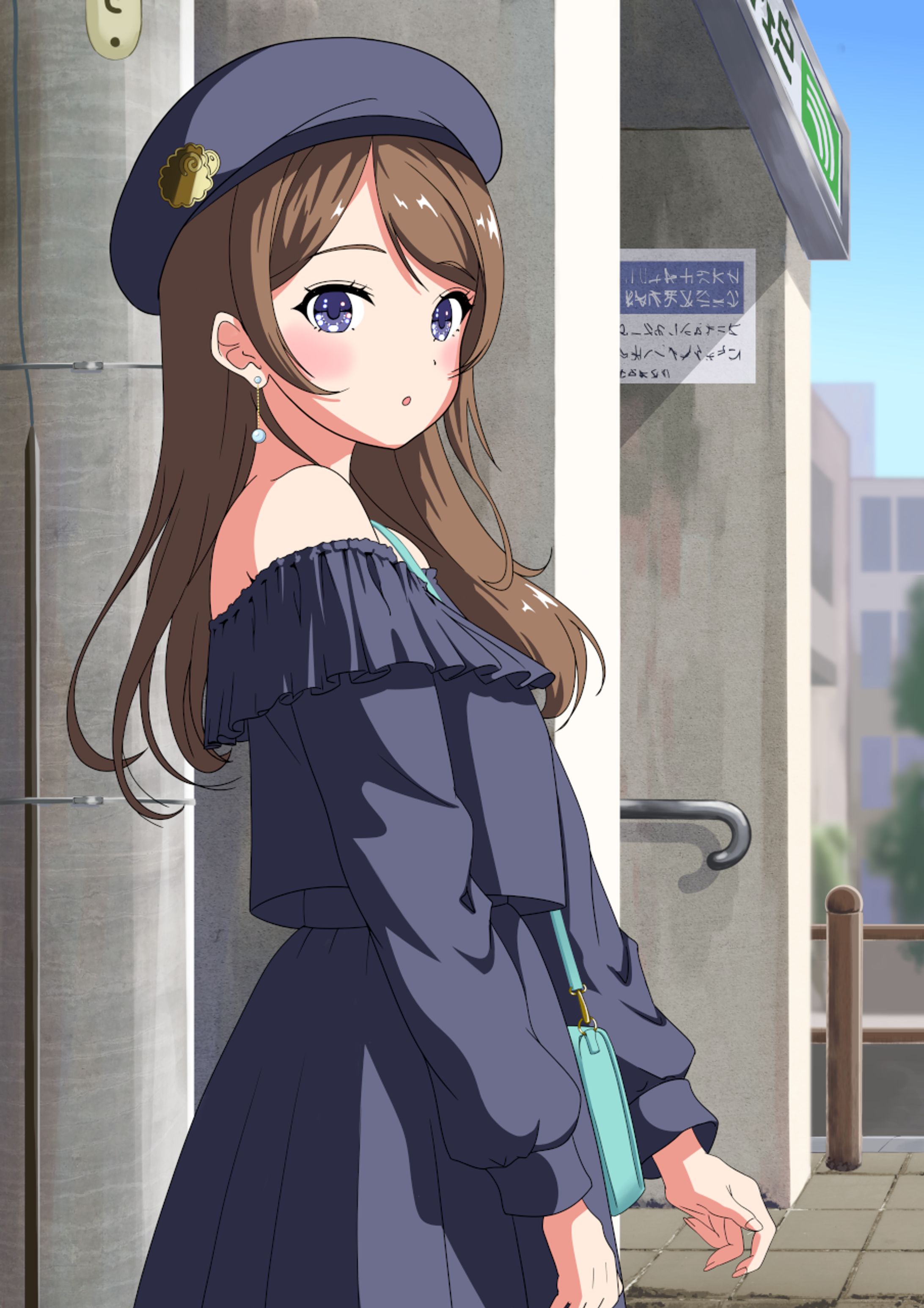 A girl with beret.-1