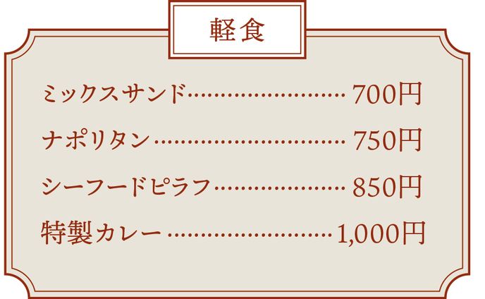 メニュー表