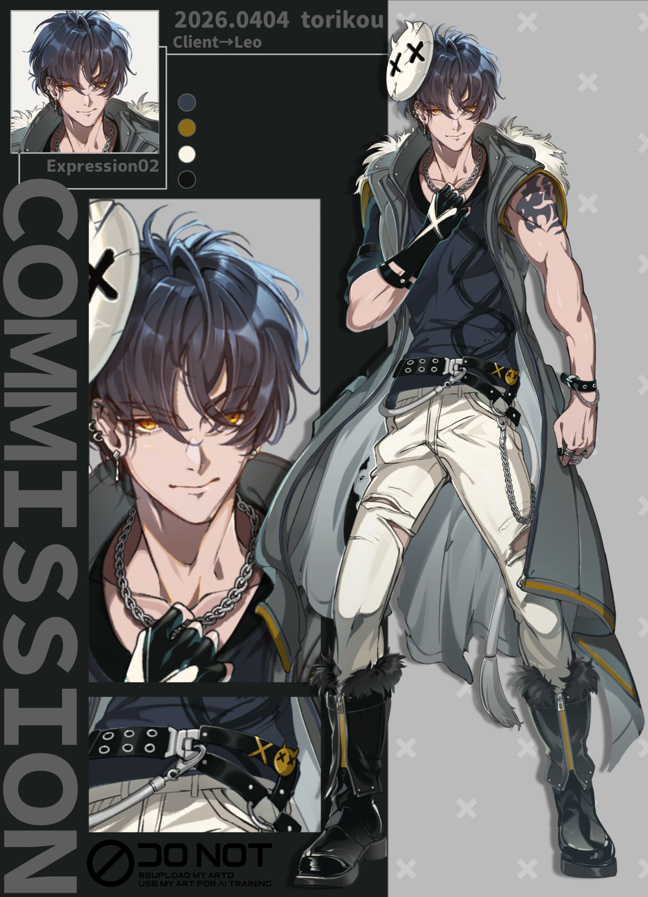 【ご依頼】ライオンがモチーフのモダンファンタジー衣装デザイン-1